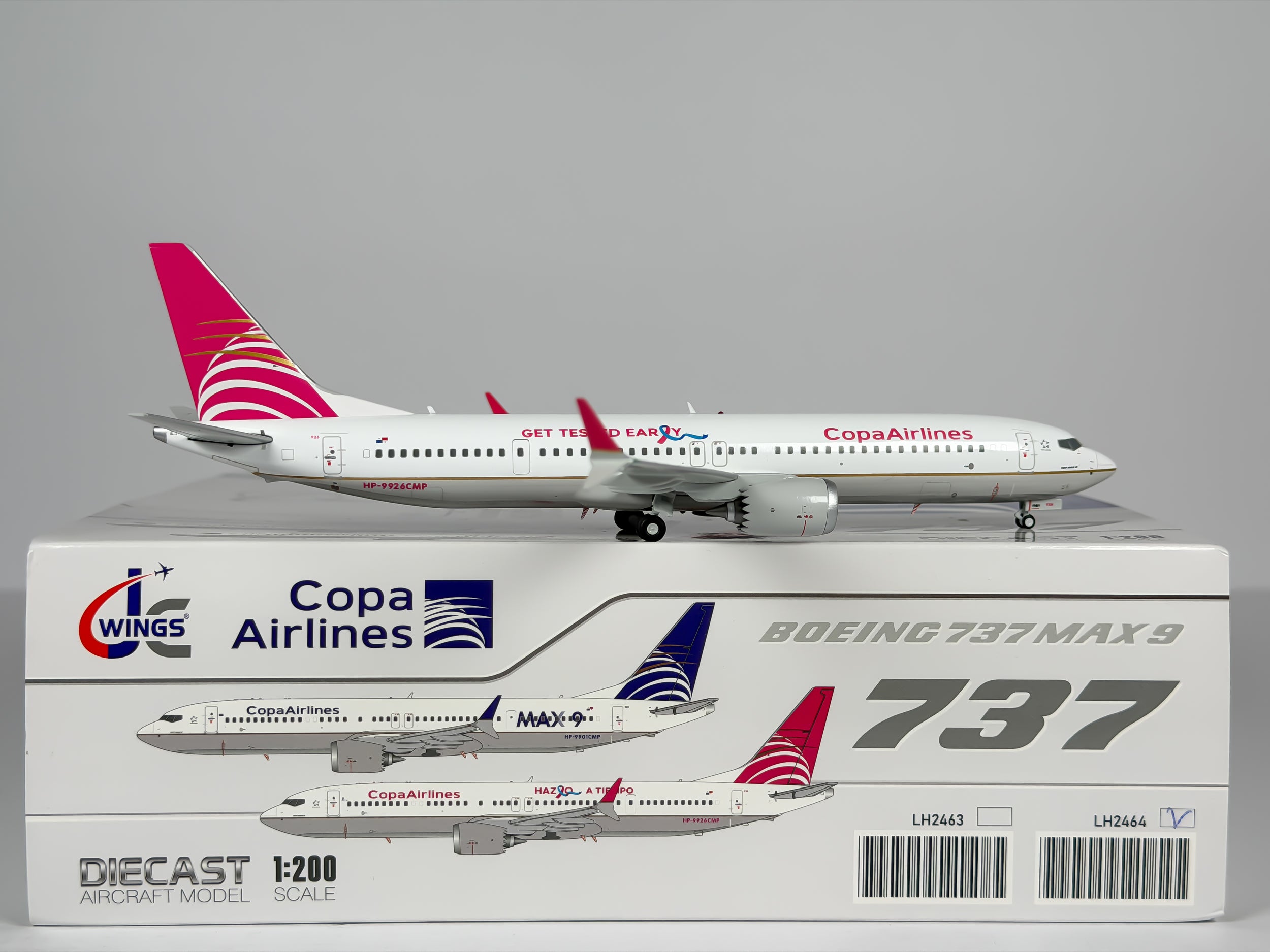 Copa Airlines Boeing 737 MAX 9 1:200 JC Wings HP-9926CMP (LH2464)