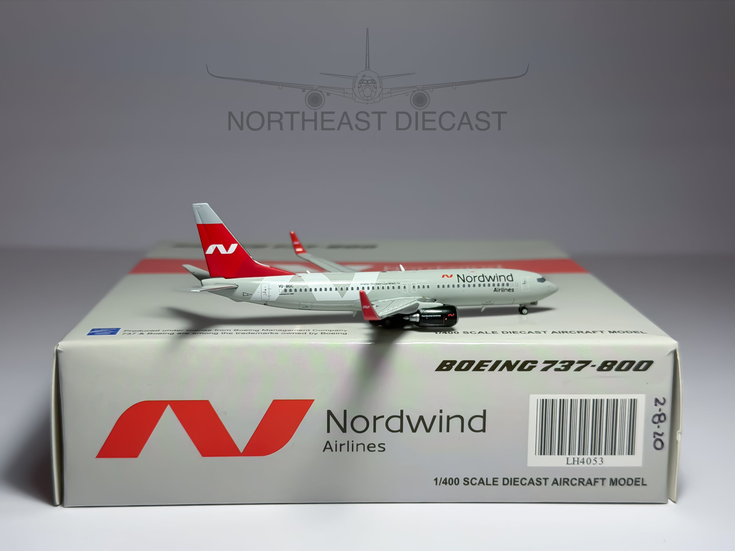 Nordwind Airlines Boeing 737-800 1:400 JC Wings VQ-BDC (LH4053)