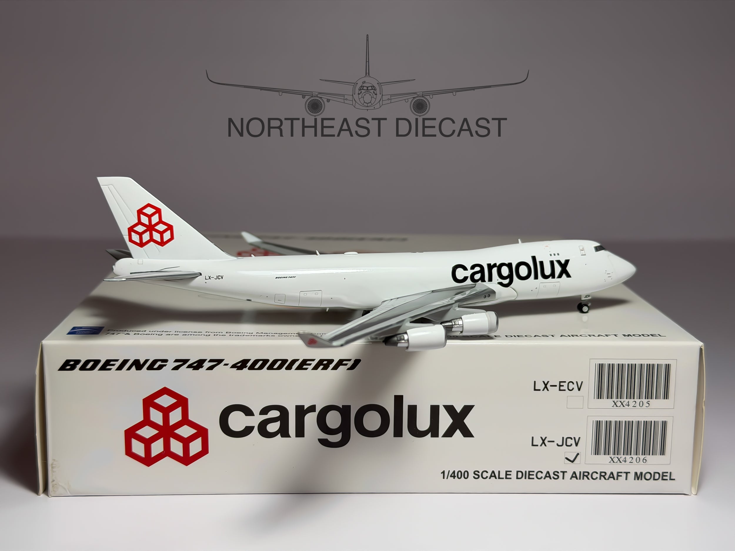 Cargolux Boeing 747-400F 1:400 JC Wings LX-JCV (XX4206)