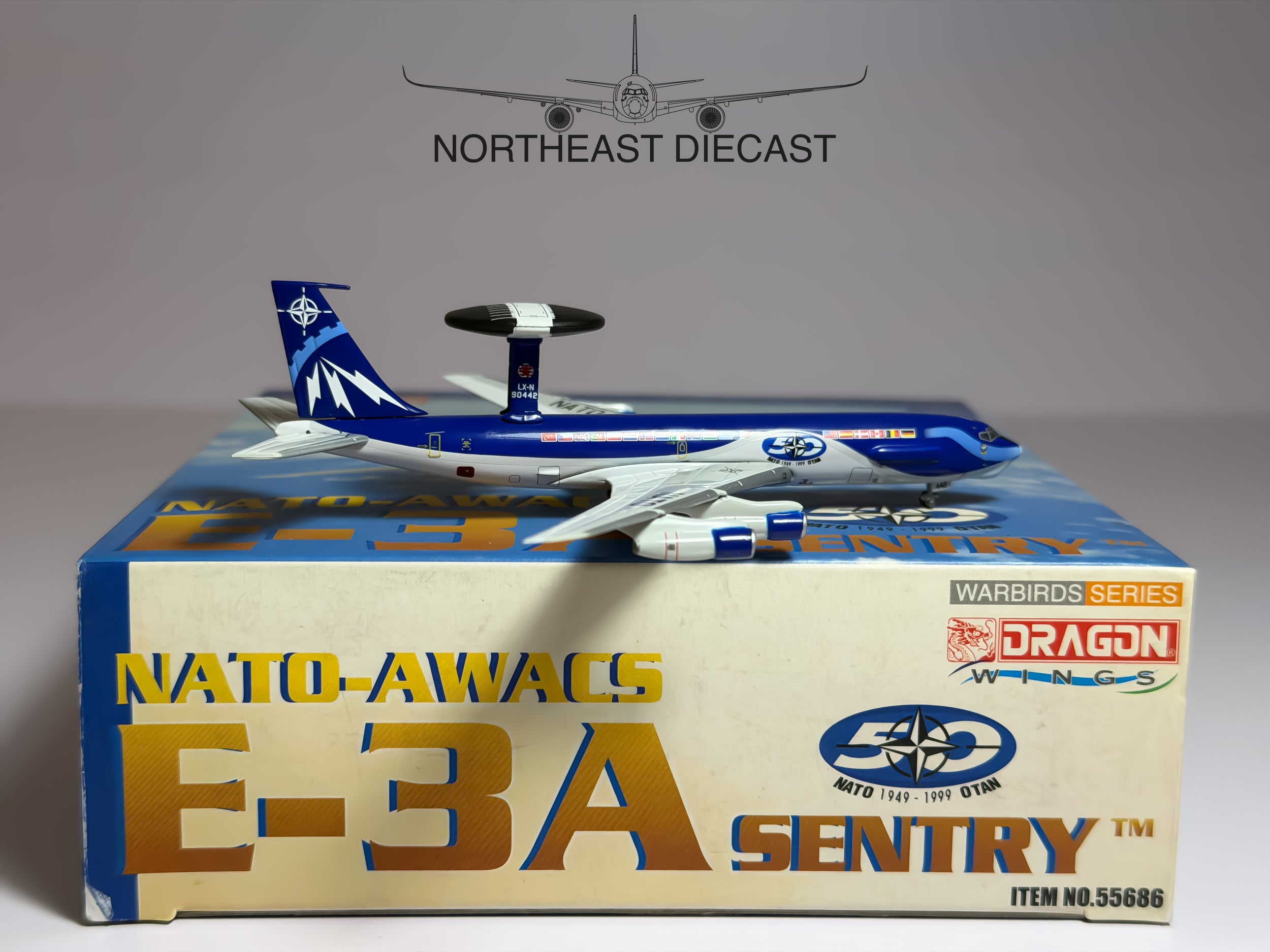 NATO Boeing E-3 Sentry (707) 1:400 Dragon Wings LX-N90442 (55686)