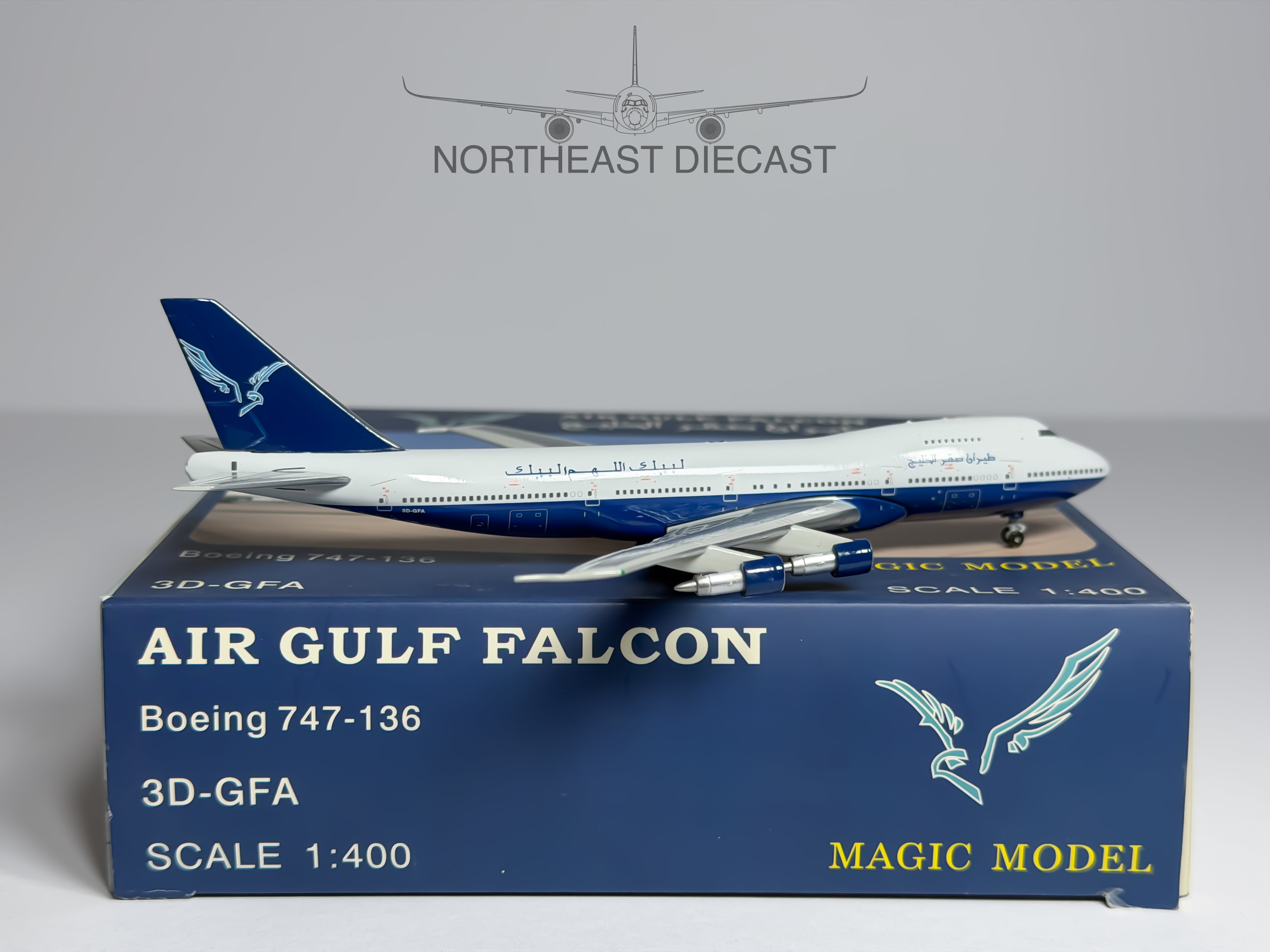 Air Gulf Falcon Boeing 747-100 1:400 Magic Models 3D-GFA (MG3DGFA)