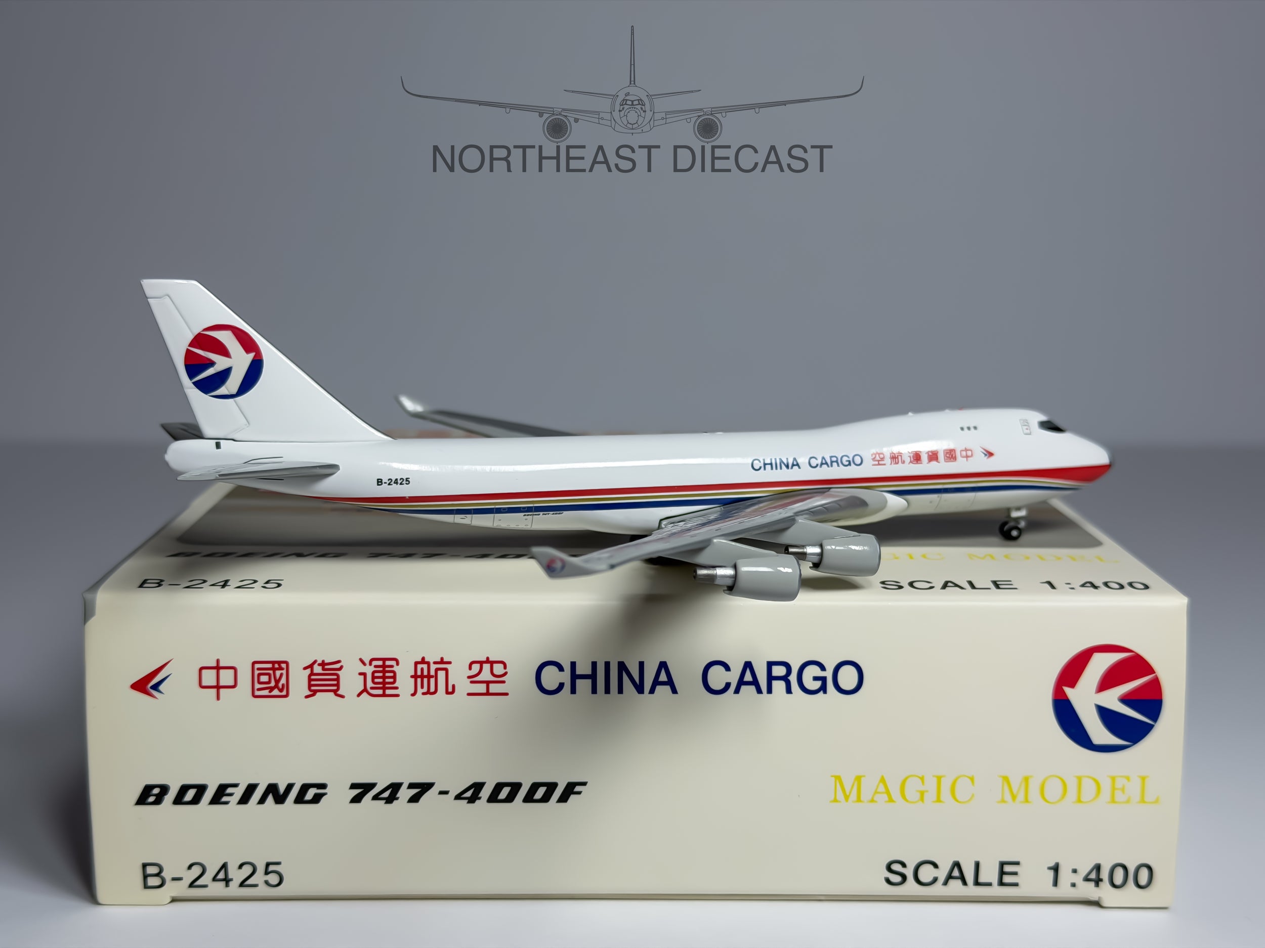 China Cargo Boeing 747-400F 1:400 Magic Models B-2425 (MGB2425)