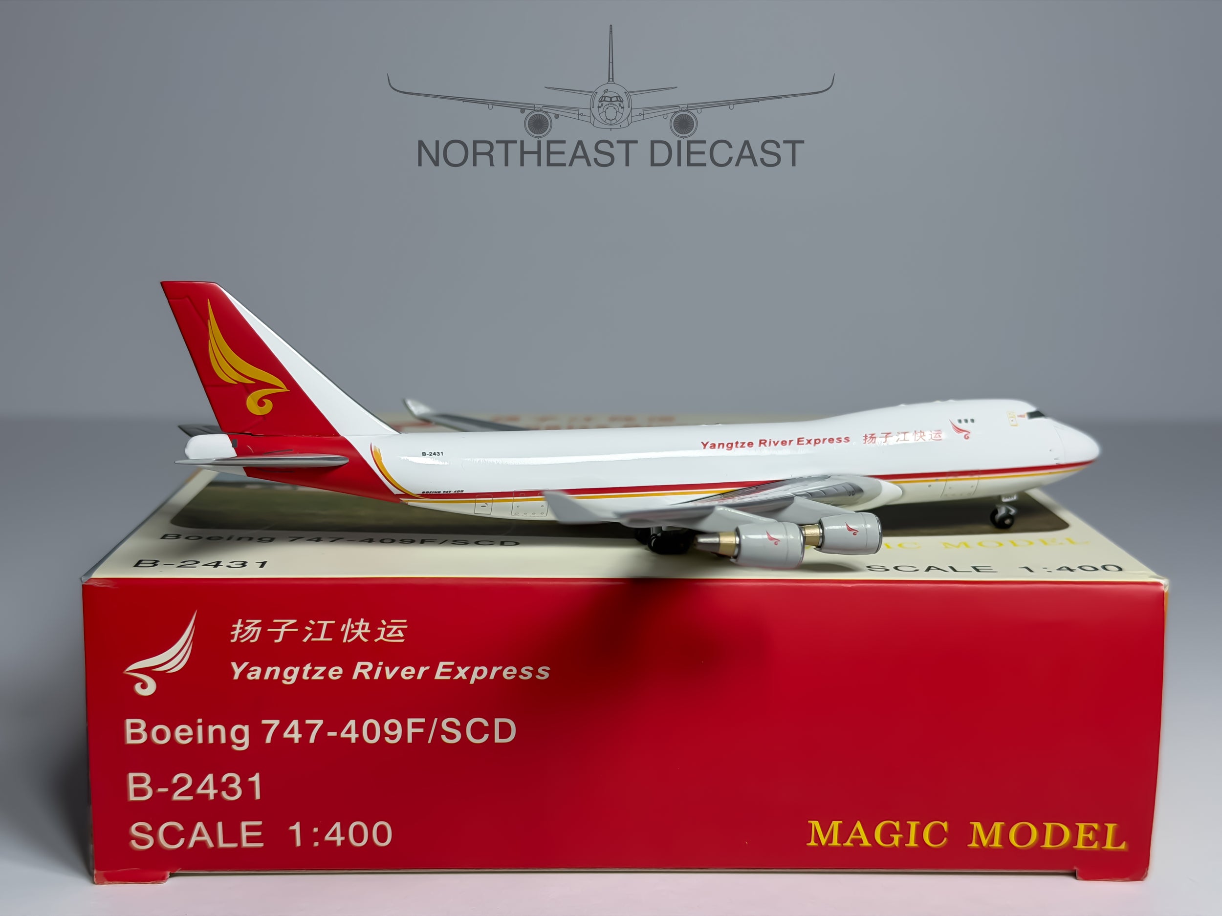 Yangtze River Express Boeing 747-400F 1:400 Magic Models B-2431 (MGB2431)