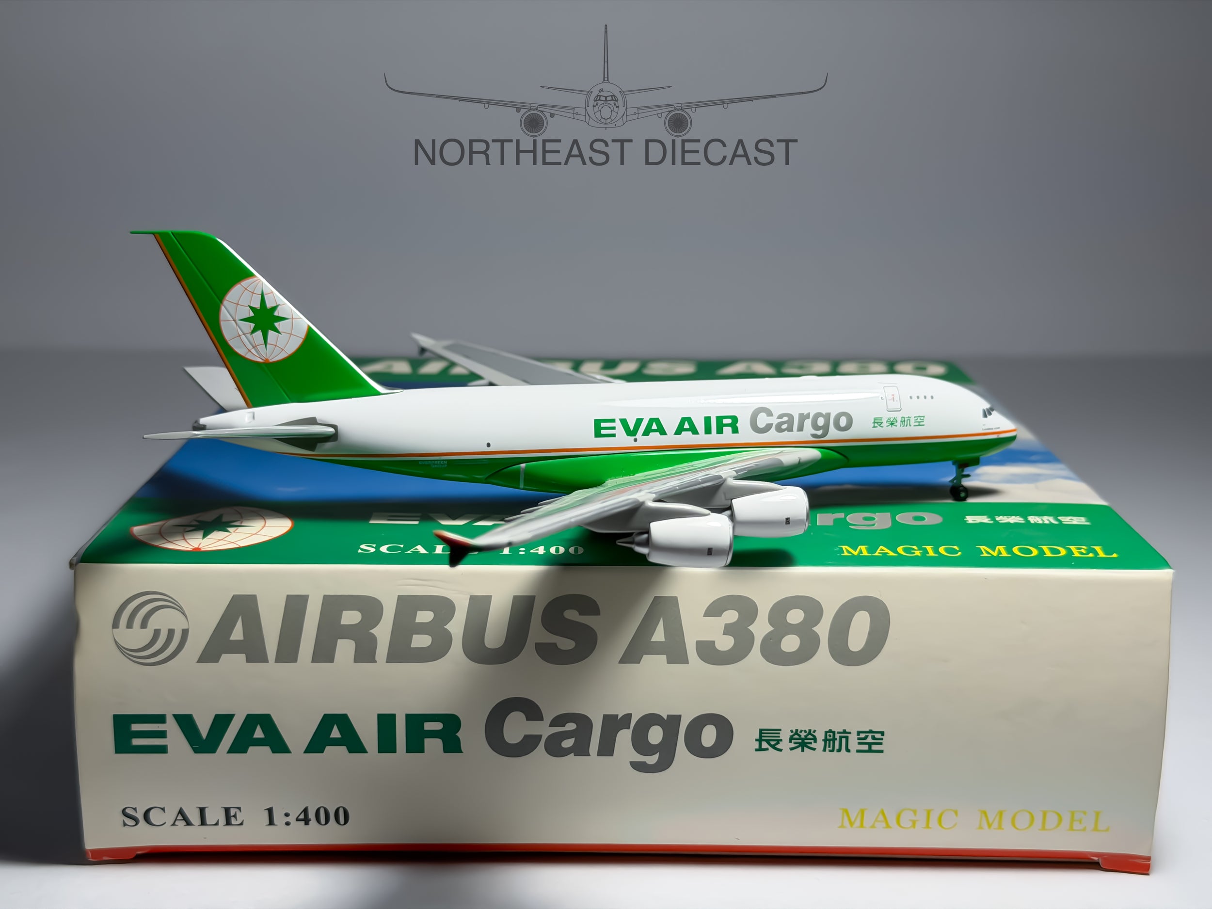 Eva Air Airbus A380-800 1:400 Magic Models Fantasy (MGEVACARGO380)