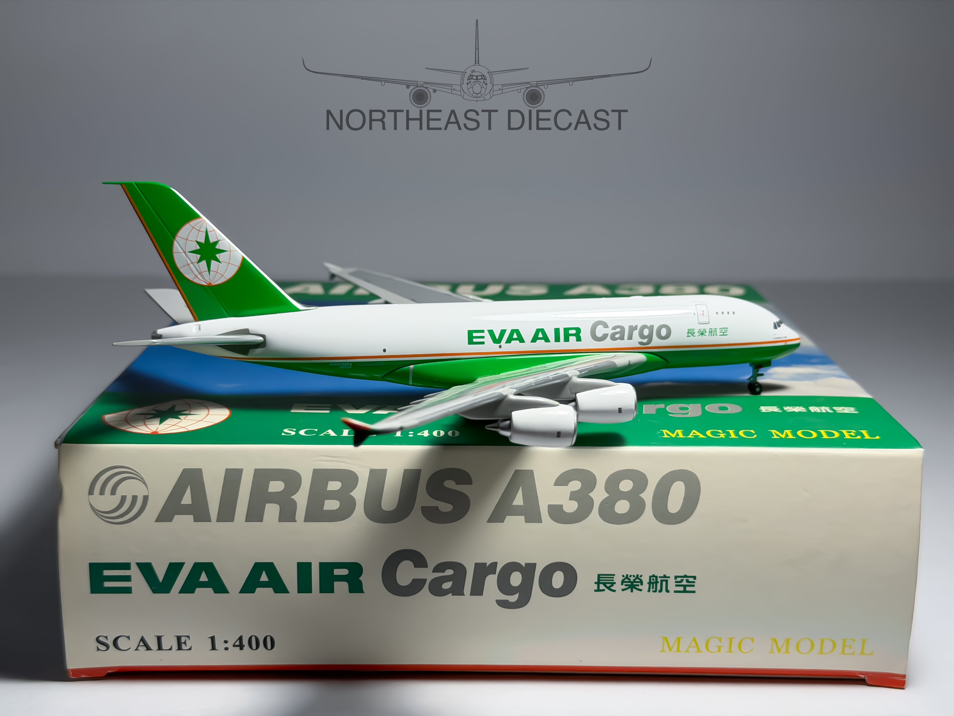 Eva Air Airbus A380-800 1:400 Magic Models Fantasy (MGEVACARGO380)