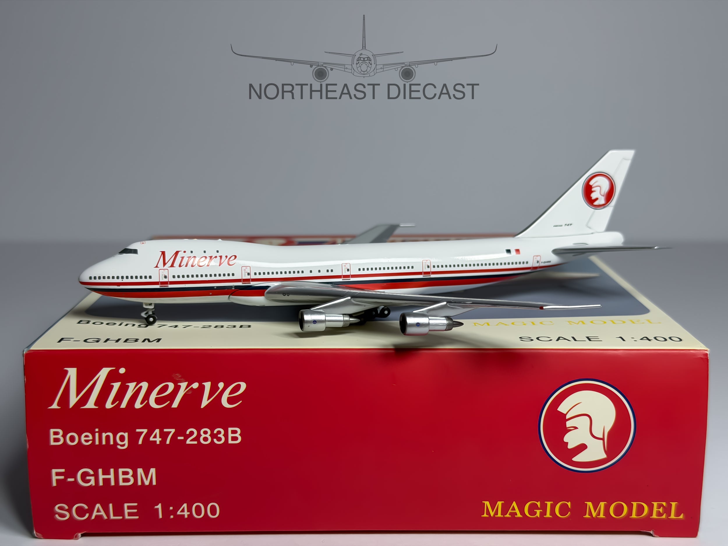 Minerve Boeing 747-200 1:400 Magic Models F-GHBM (MGFGHBM)
