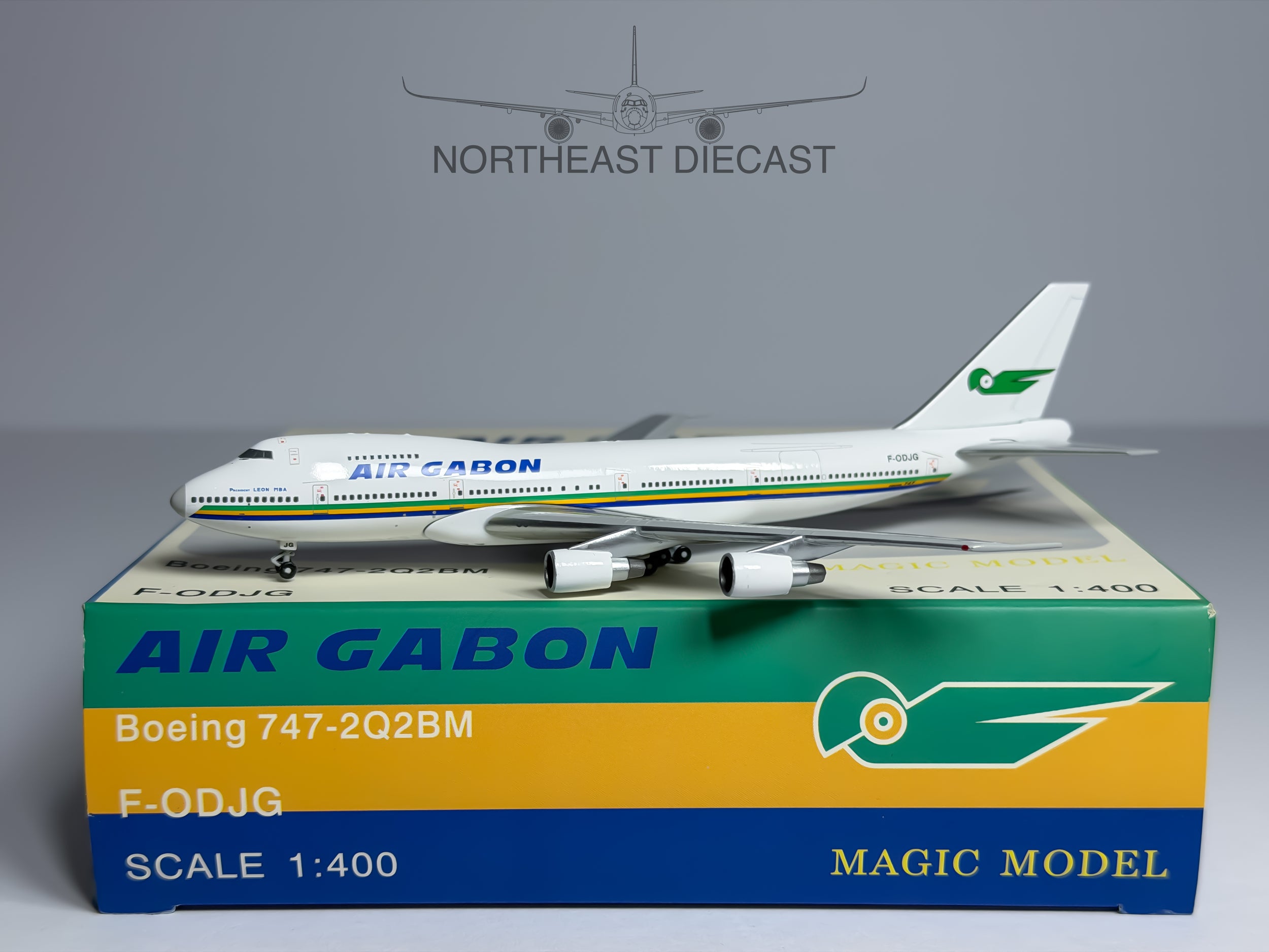 Air Gabon Boeing 747-200 1:400 Magic Models F-ODJG (MGFODJG)