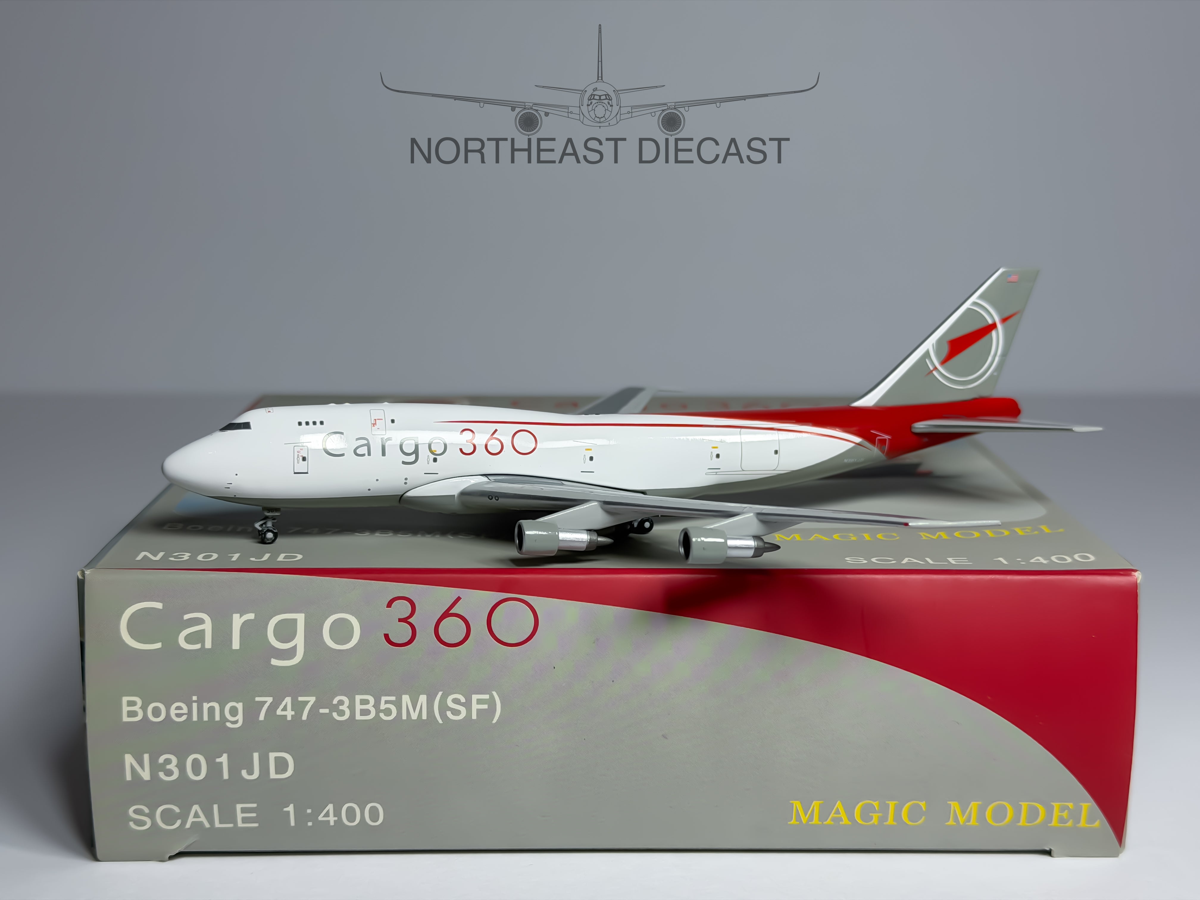 Cargo 360 Boeing 747-300F 1:400 Magic Models N301JD (MGN301JD)