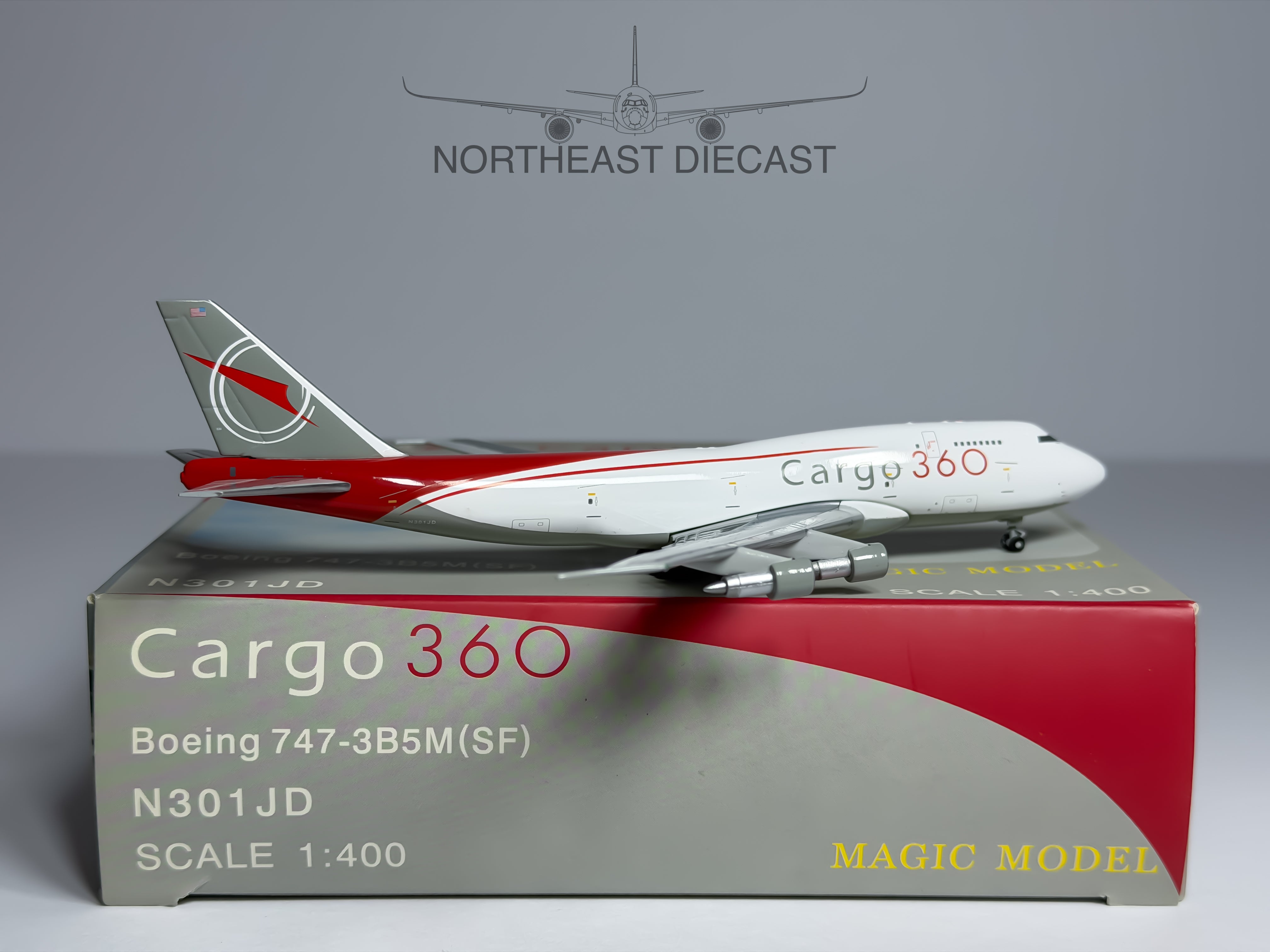 Cargo 360 Boeing 747-300F 1:400 Magic Models N301JD (MGN301JD)