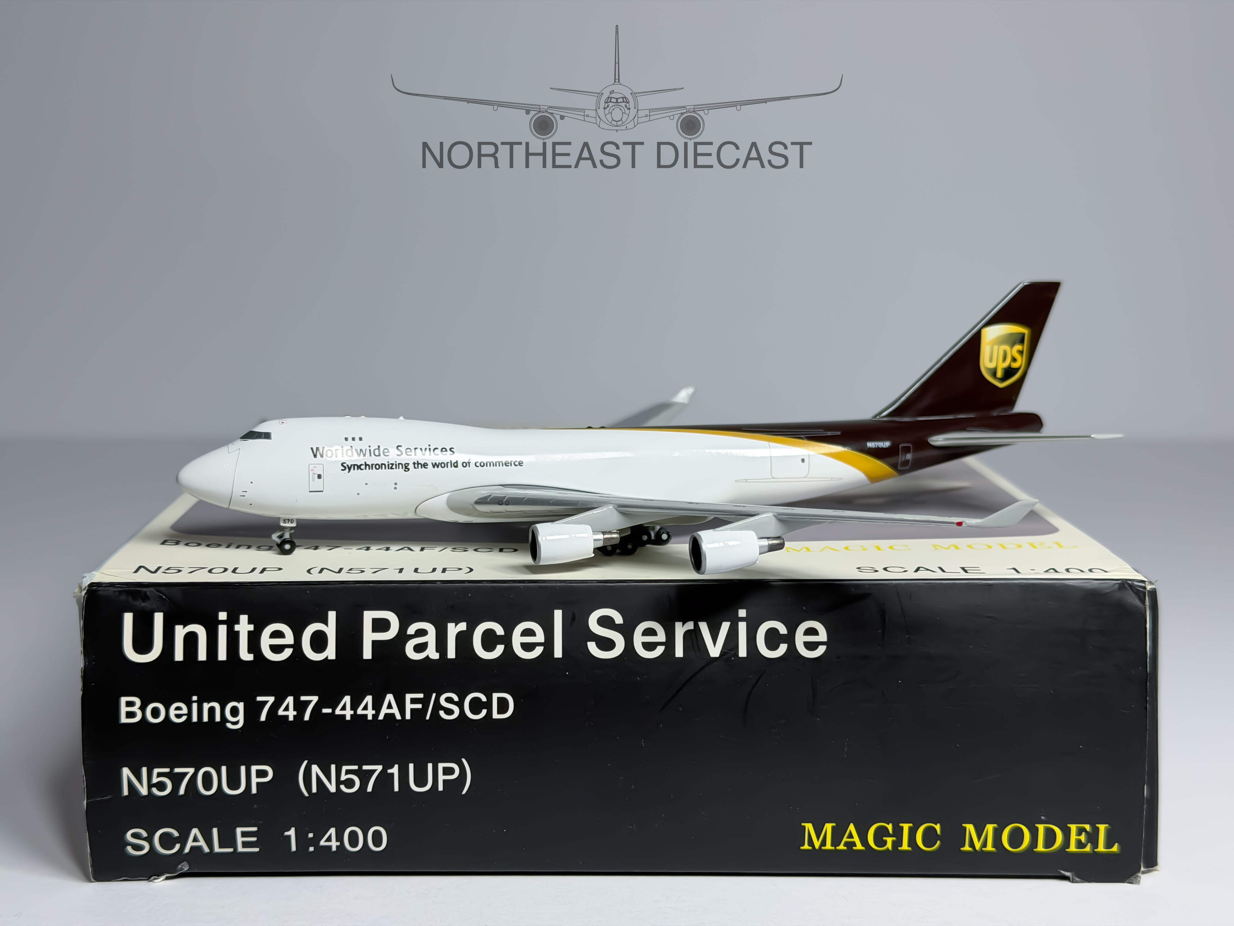 UPS United Parcel Service Boeing 747-400F 1:400 Magic Models N570UP (MGN570UP)