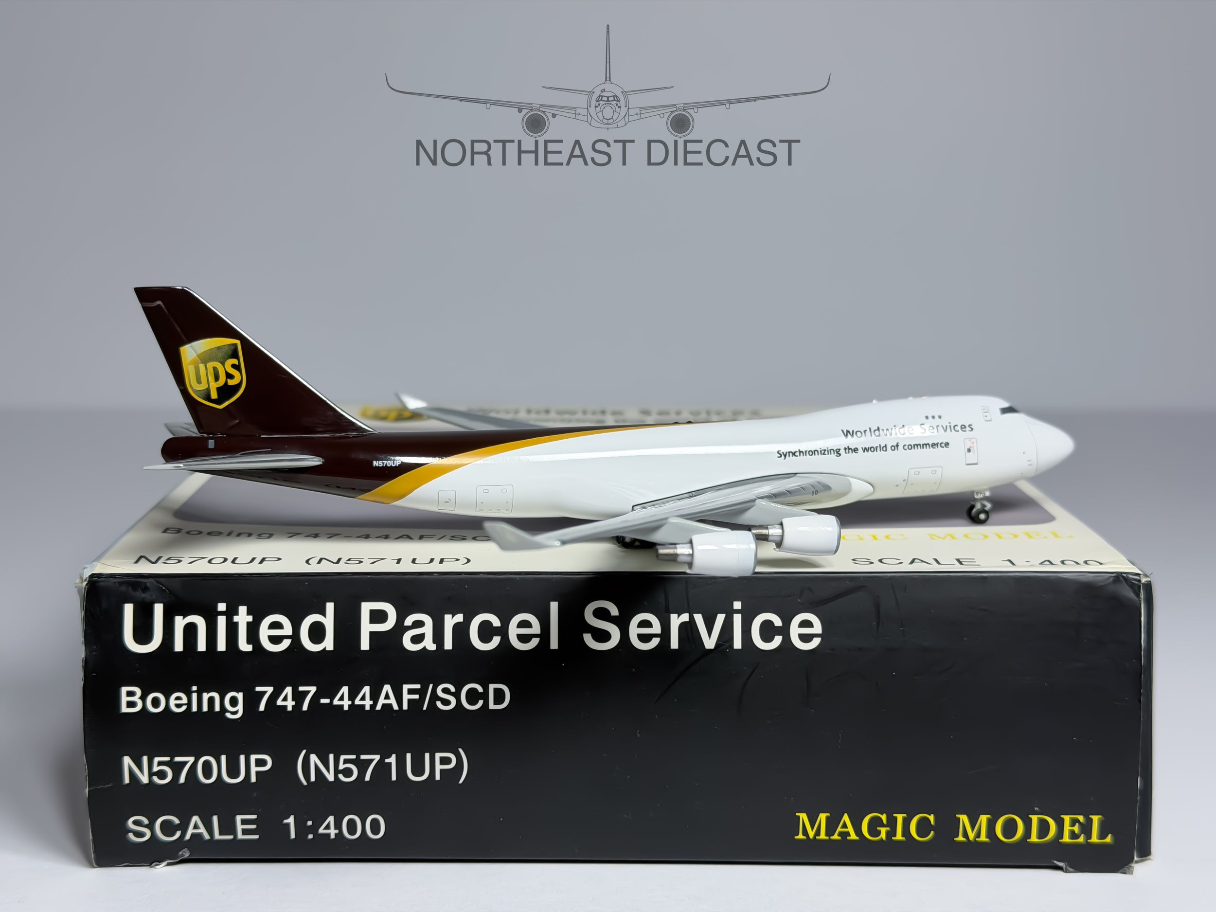 UPS United Parcel Service Boeing 747-400F 1:400 Magic Models N570UP (MGN570UP)