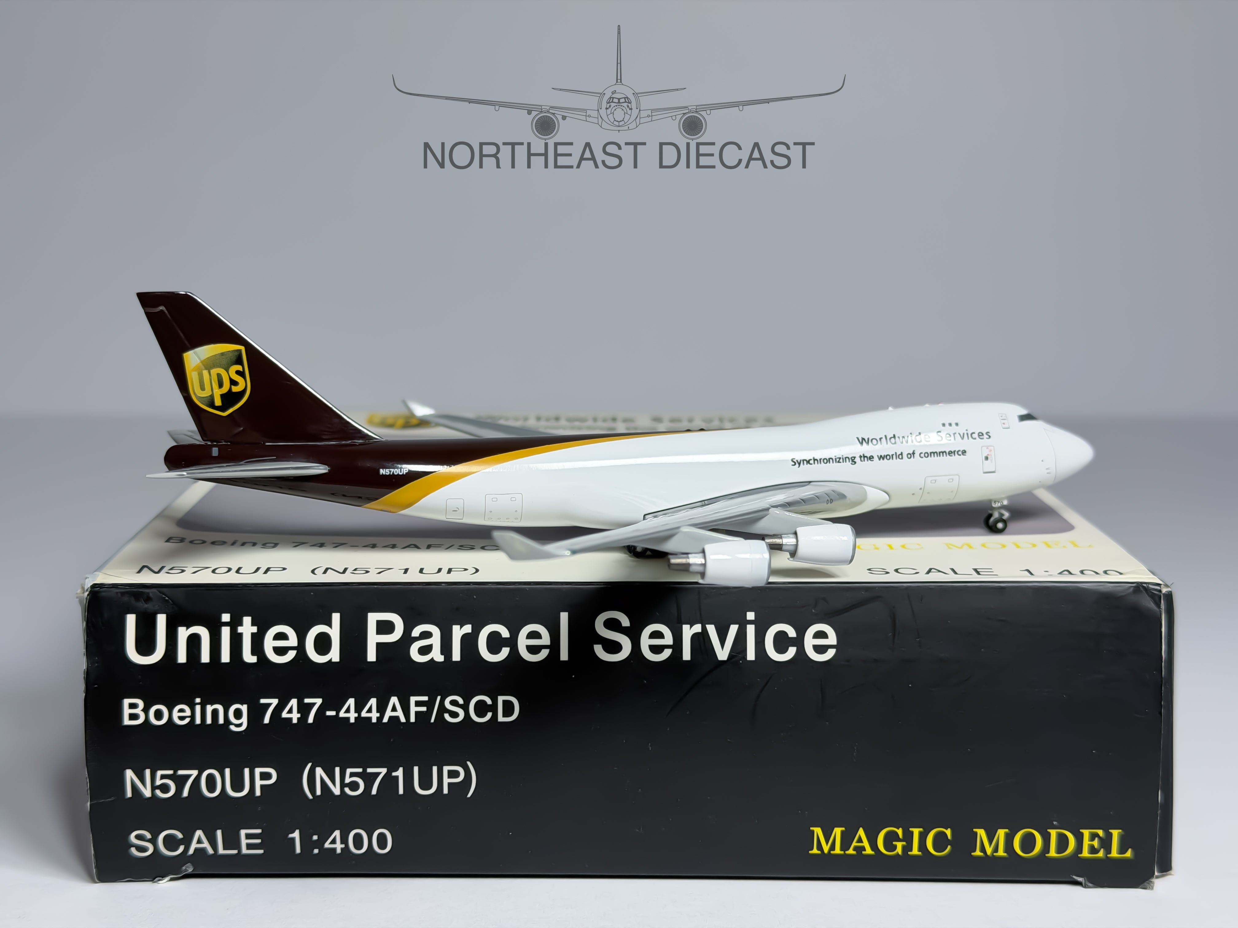 UPS United Parcel Service Boeing 747-400F 1:400 Magic Models N570UP (MGN570UP)
