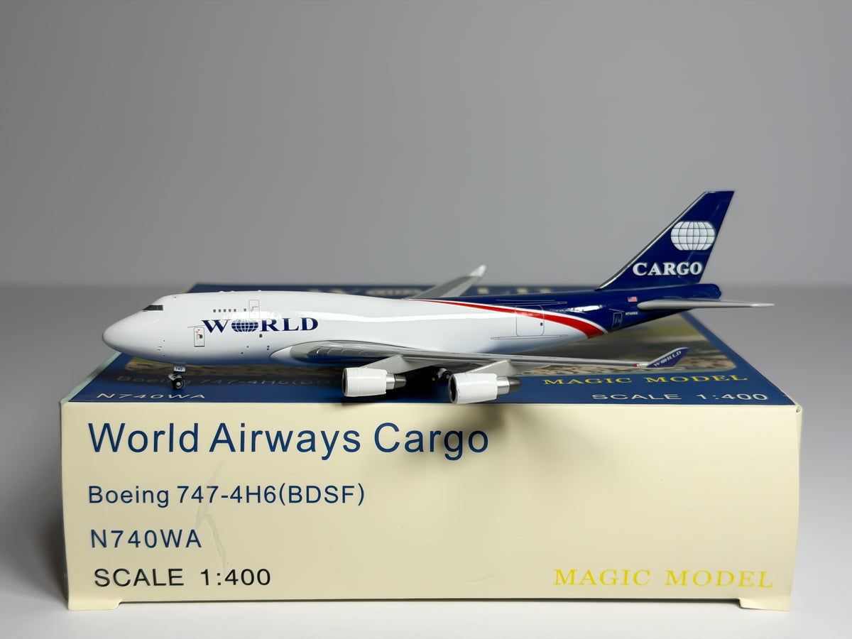 World Airways Cargo Boeing 747-400F 1:400 Magic Models N740WA (MGN740WA)