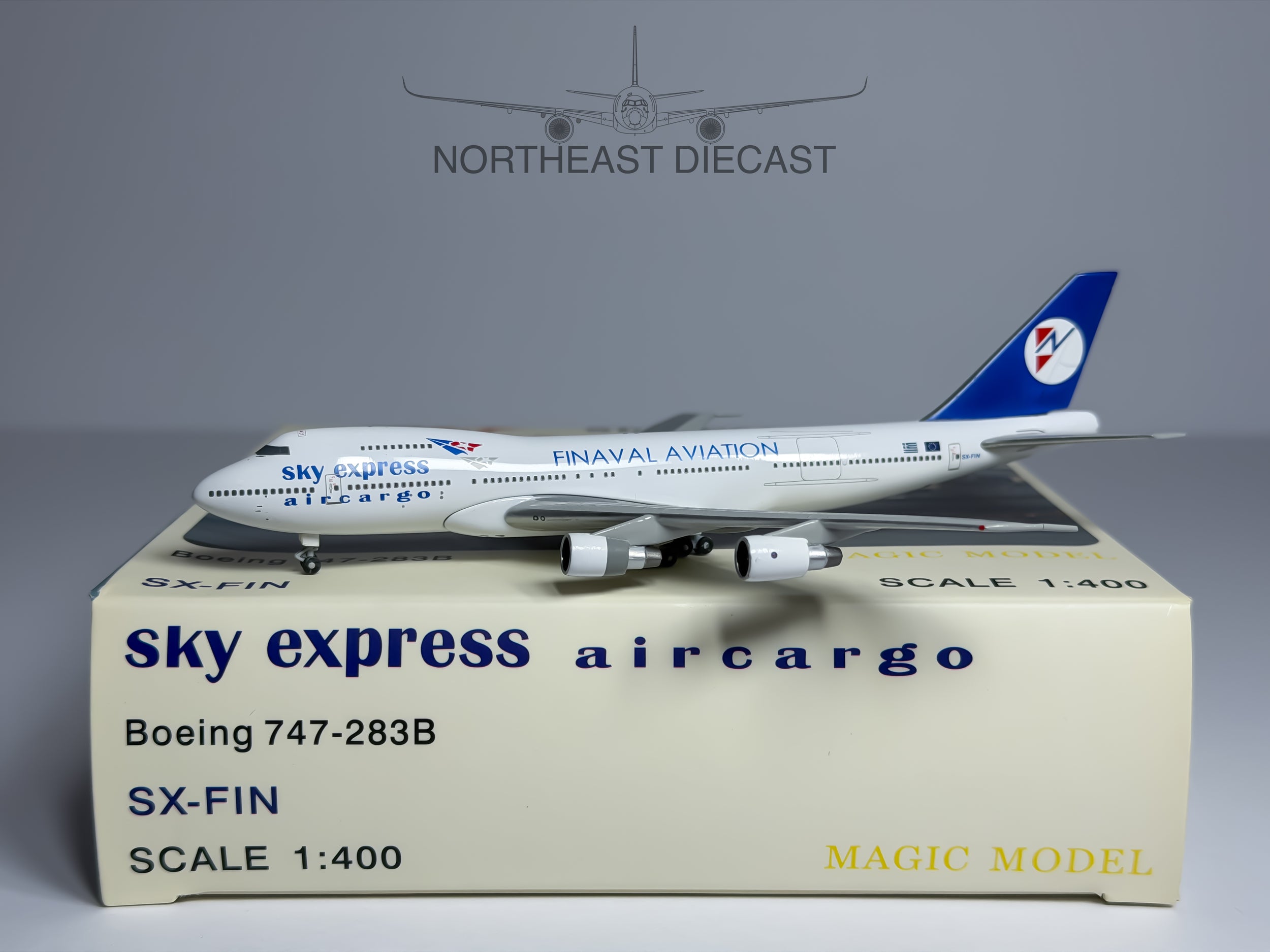 Sky Express Air Cargo Boeing 747-200F 1:400 Magic Models SX-FIN (MGSXFIN)