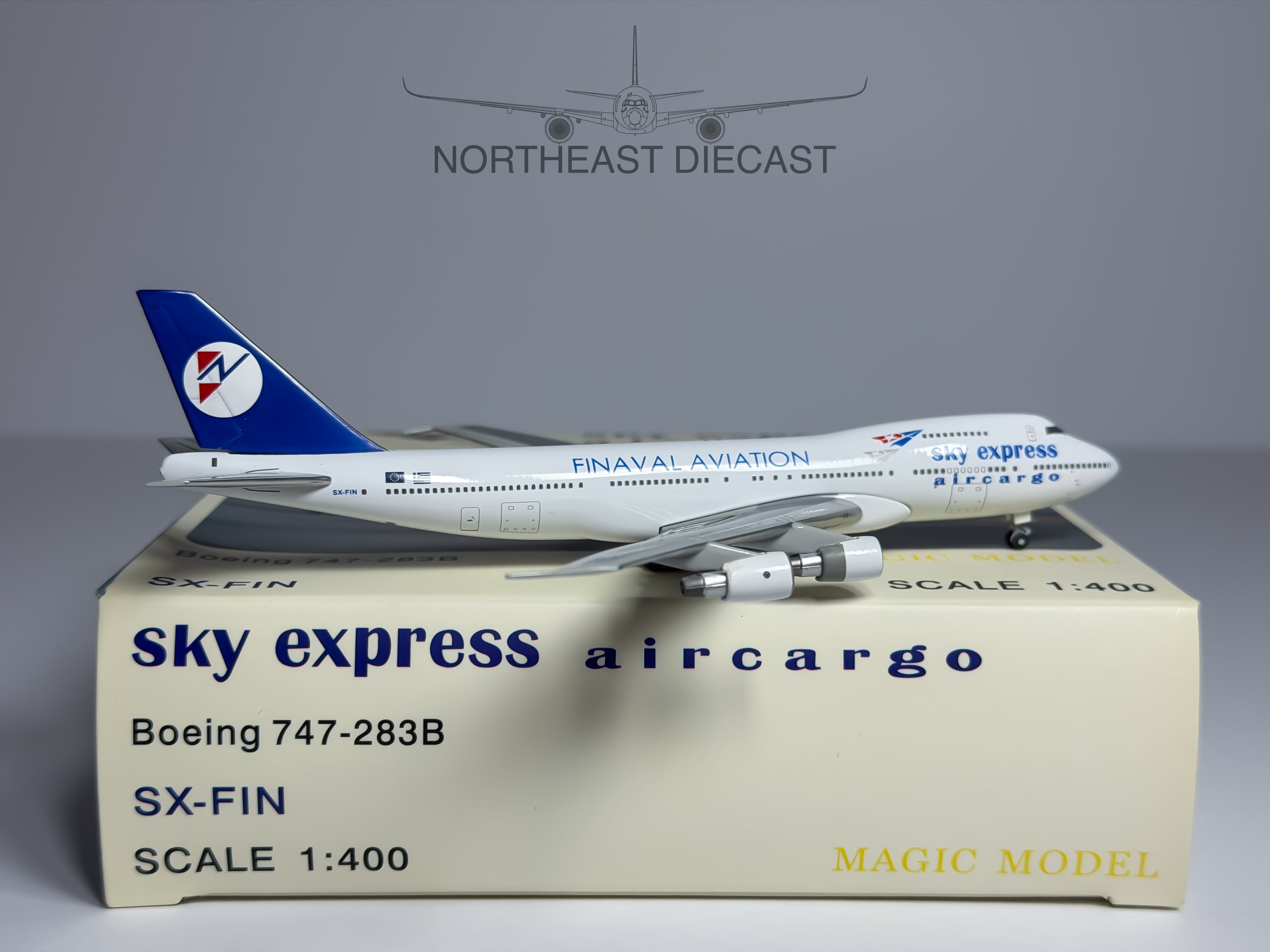 Sky Express Air Cargo Boeing 747-200F 1:400 Magic Models SX-FIN (MGSXFIN)