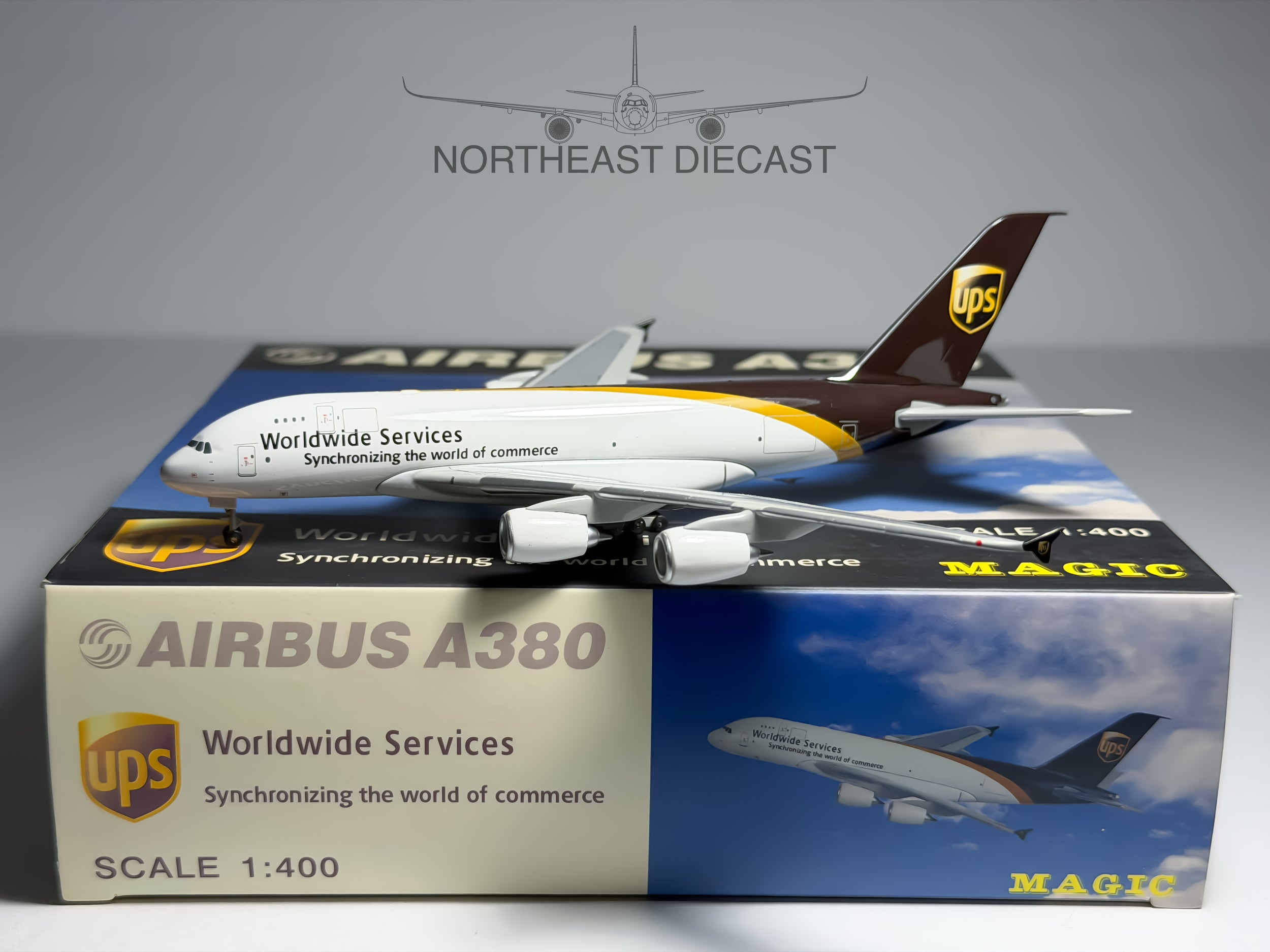 UPS United Parcel Service Airbus A380-800 1:400 Magic Models Fantasy (MGUPSA380)