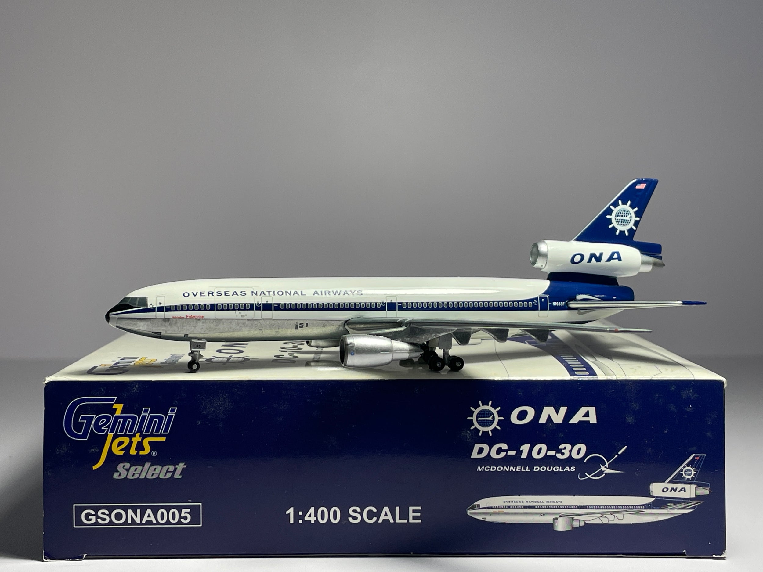 Gemini Jets 1:400 ONA McDonnell Douglas DC-10-30CF N1033F polished belly GSONA005
