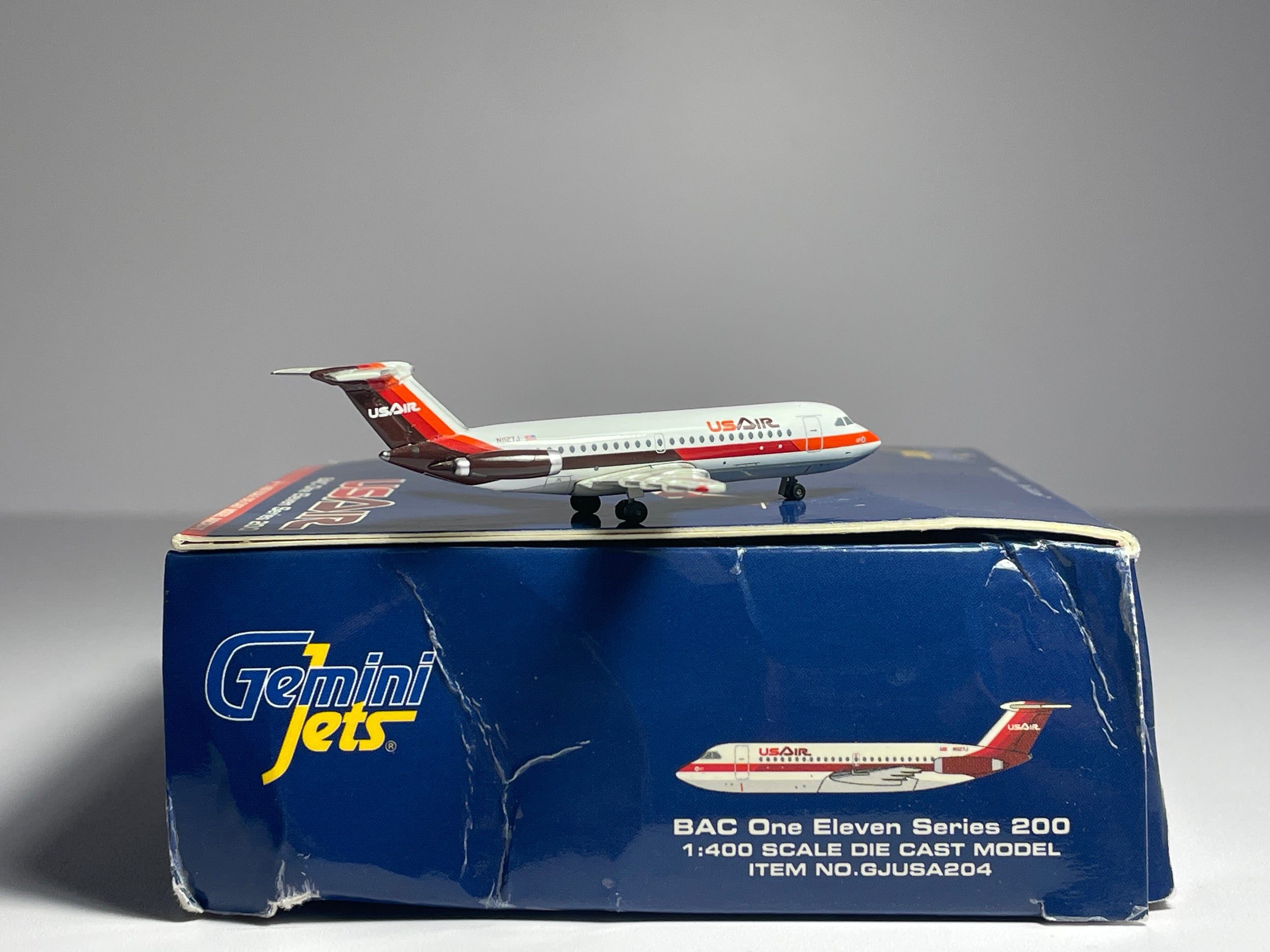 Gemini Jets 1:400 USAir BAC 111 N1127J white livery GJUSA204