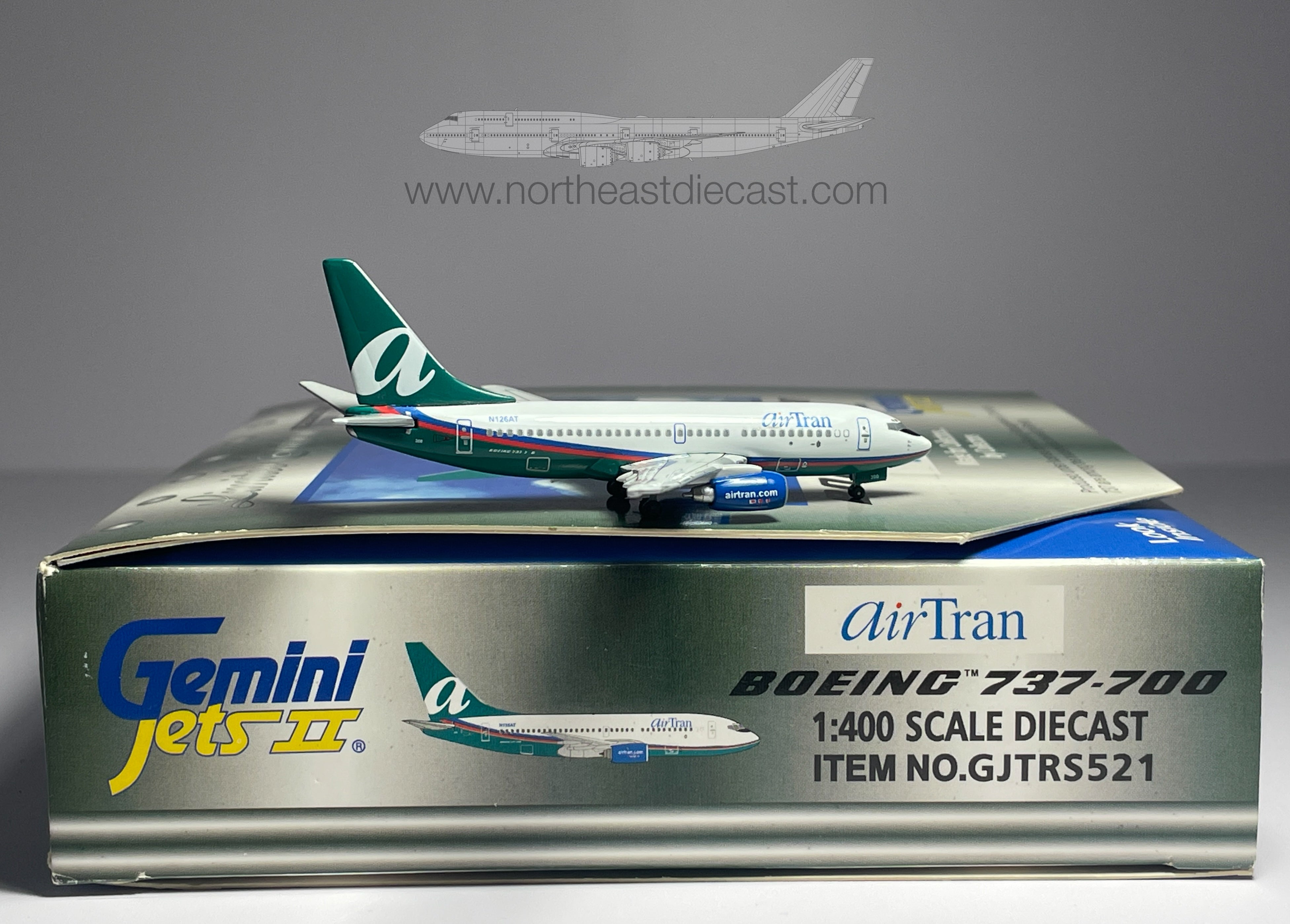 AirTran Airways Boeing 737-700 1:400 Gemini Jets N126AT (GJTRS521)