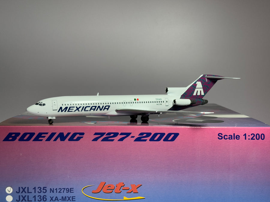 Jet-X 1:200 Mexicana Boeing 727-200 N1279E Pink "Olinala" JXL135