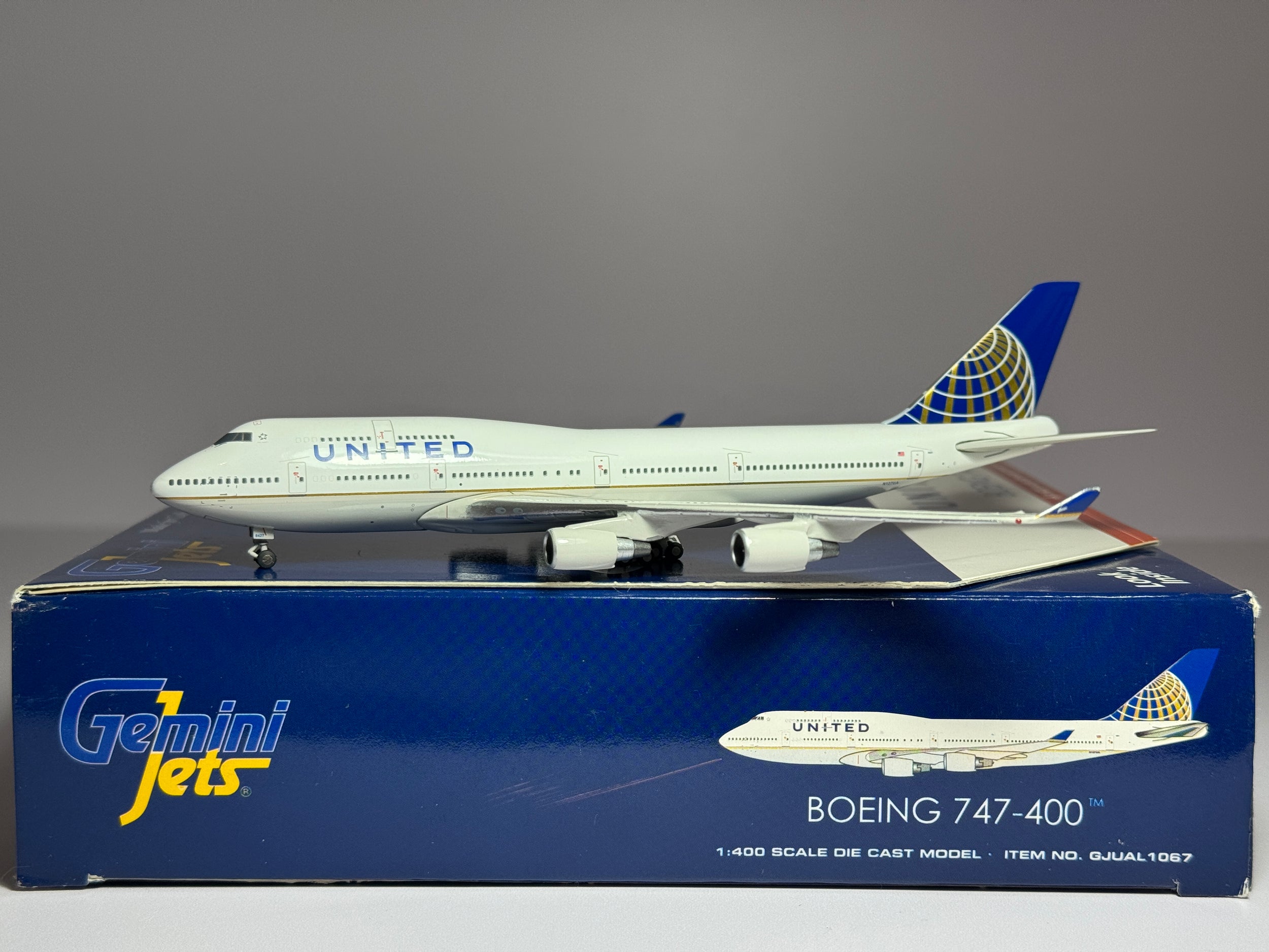 Gemini Jets 1:400 United Airlines Boeing 747-400 N127UA Post Merger GJUAL1067