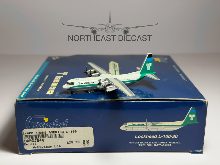 Transamerica Lockheed L-100 Hercules 1:400 Gemini Jets N12ST (GJTVA644)