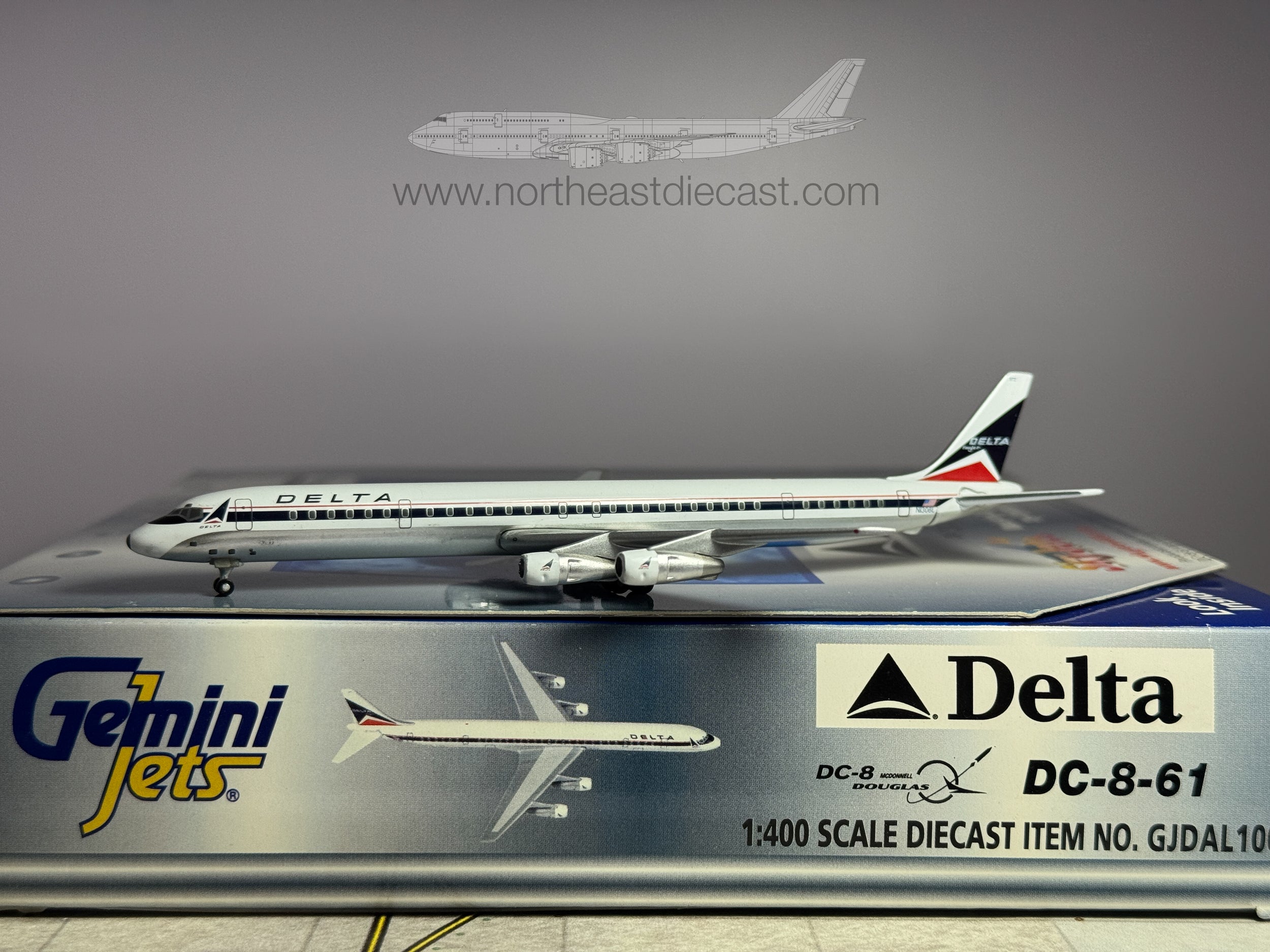 Delta Air Lines Douglas DC-8-61 1:400 Gemini Jets N1306L (GJDAL100)