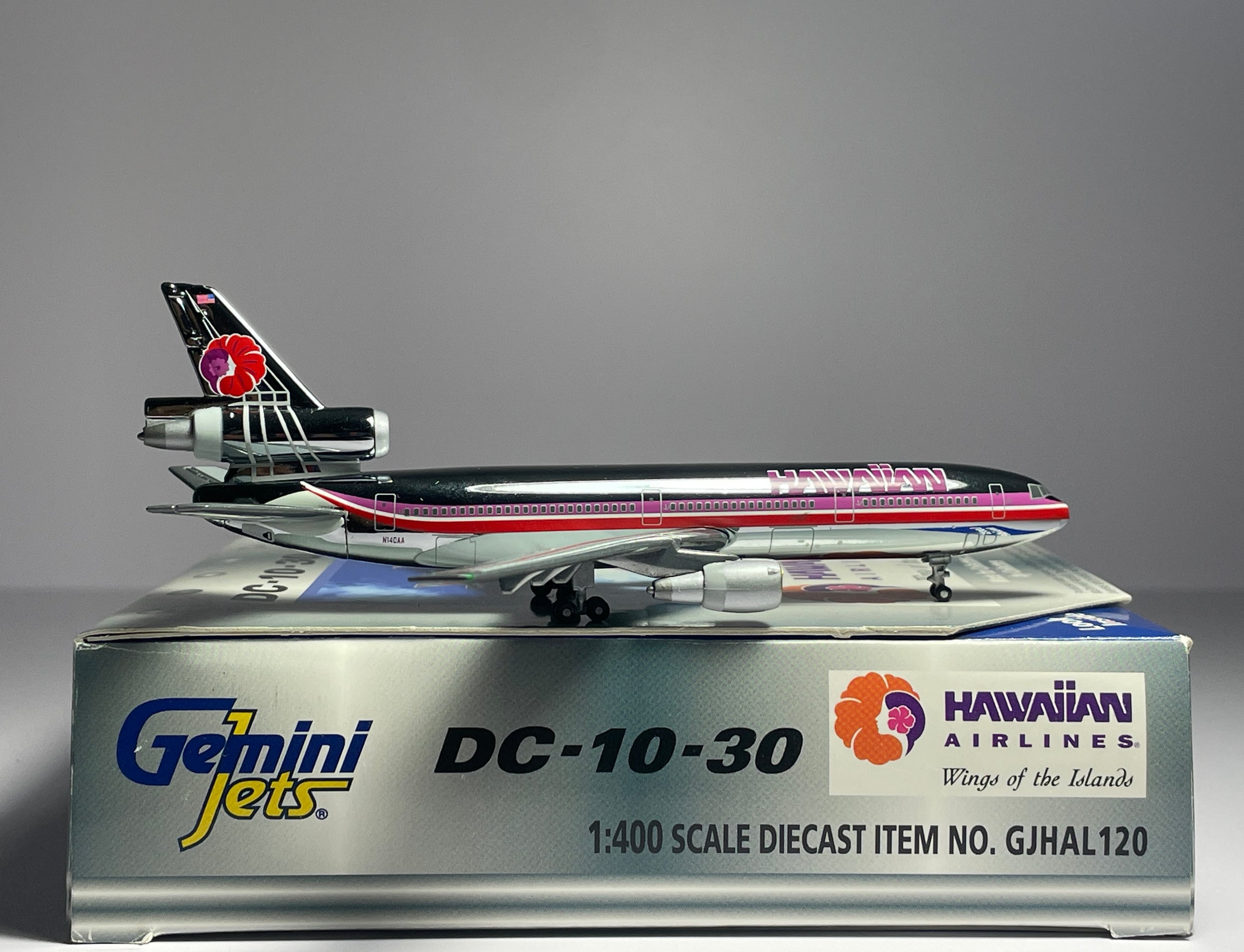 Gemini Jets 1:400 Hawaiian Airlines McDonnell Douglas DC-10-30 N140AA bare metal GJHAL120