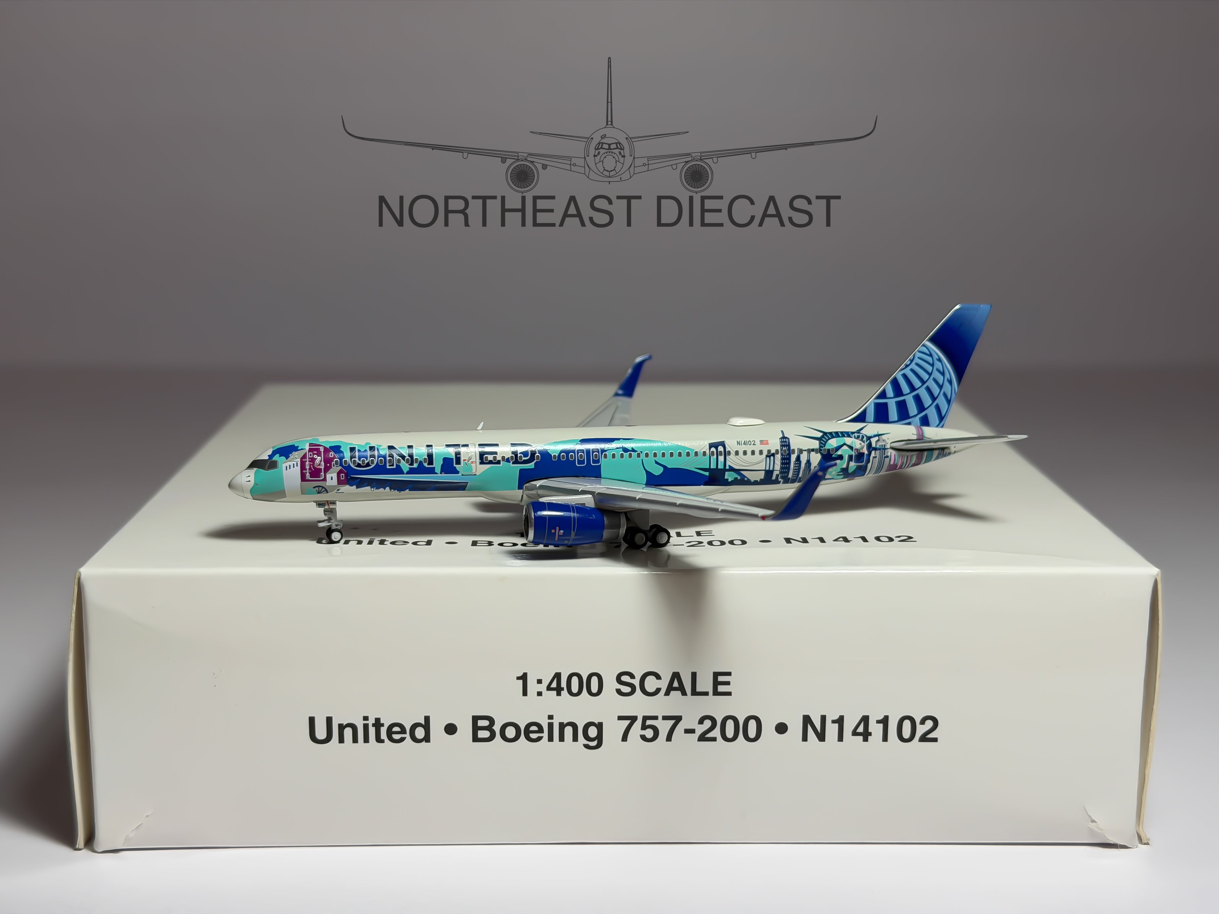 United Airlines Boeing 757-200 1:400 Gemini Jets N14102 (GJN14102)