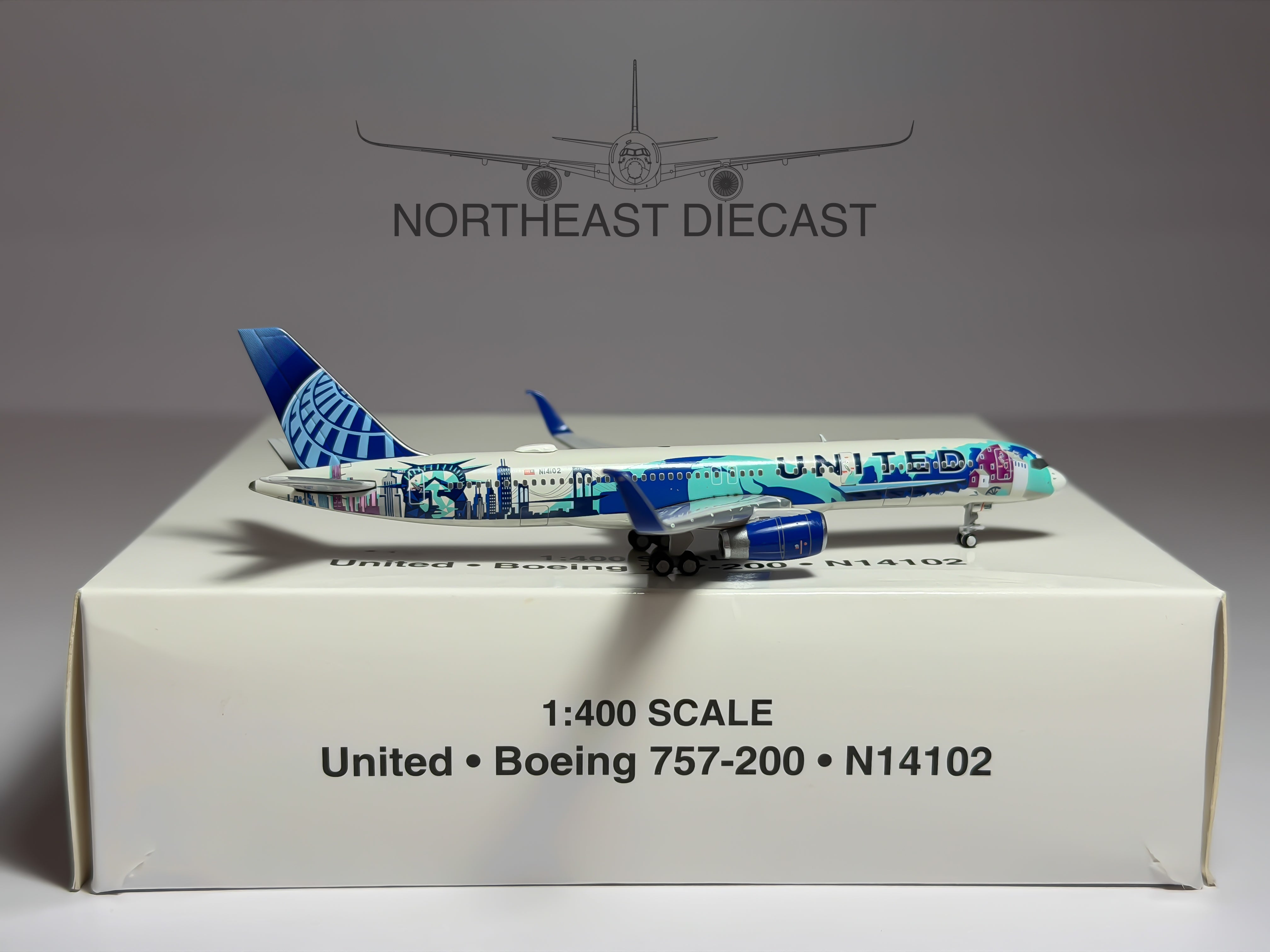 United Airlines Boeing 757-200 1:400 Gemini Jets N14102 (GJN14102)