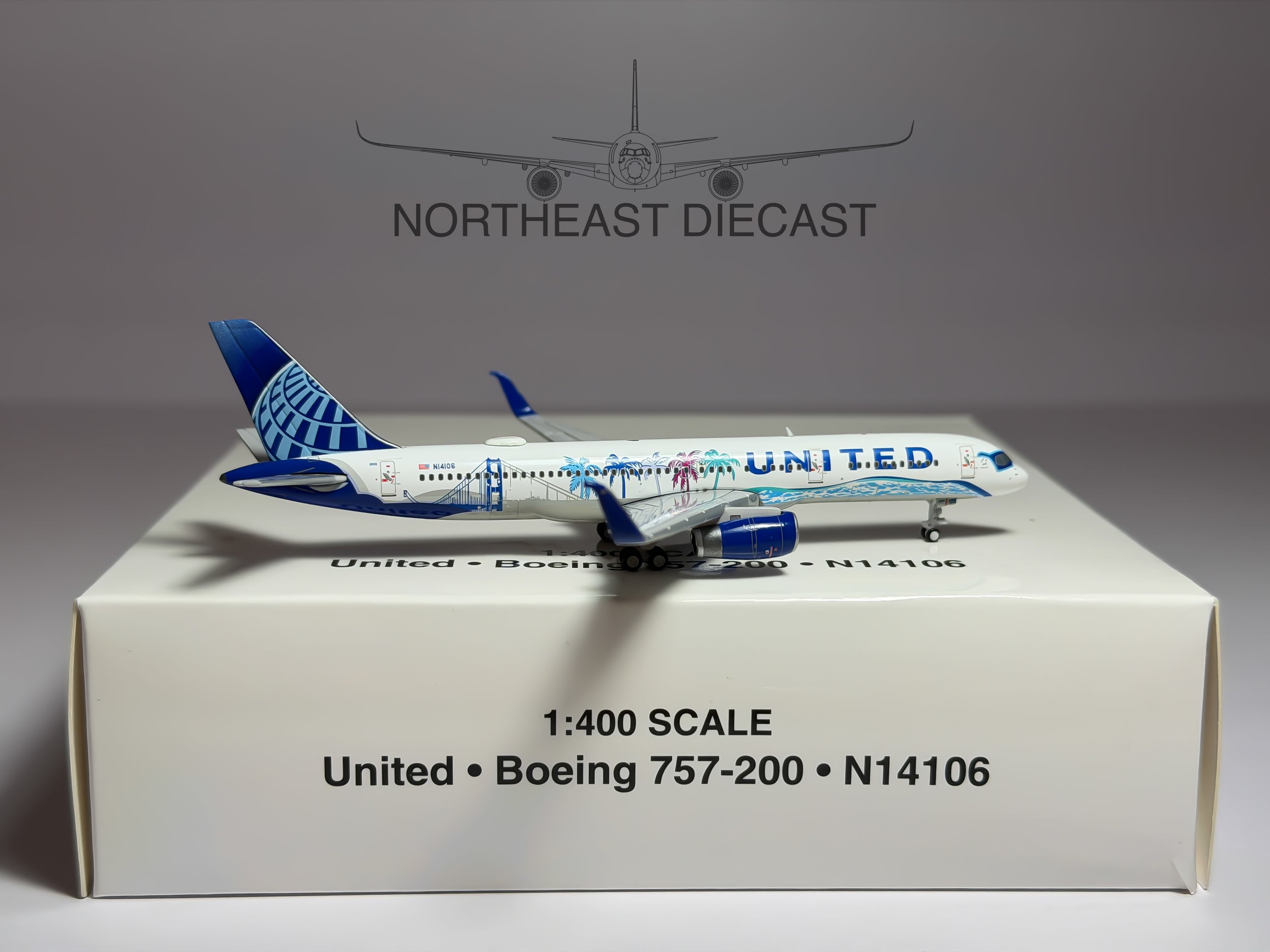 United Airlines Boeing 757-200 1:400 Gemini Jets N14106 (GJN14106)