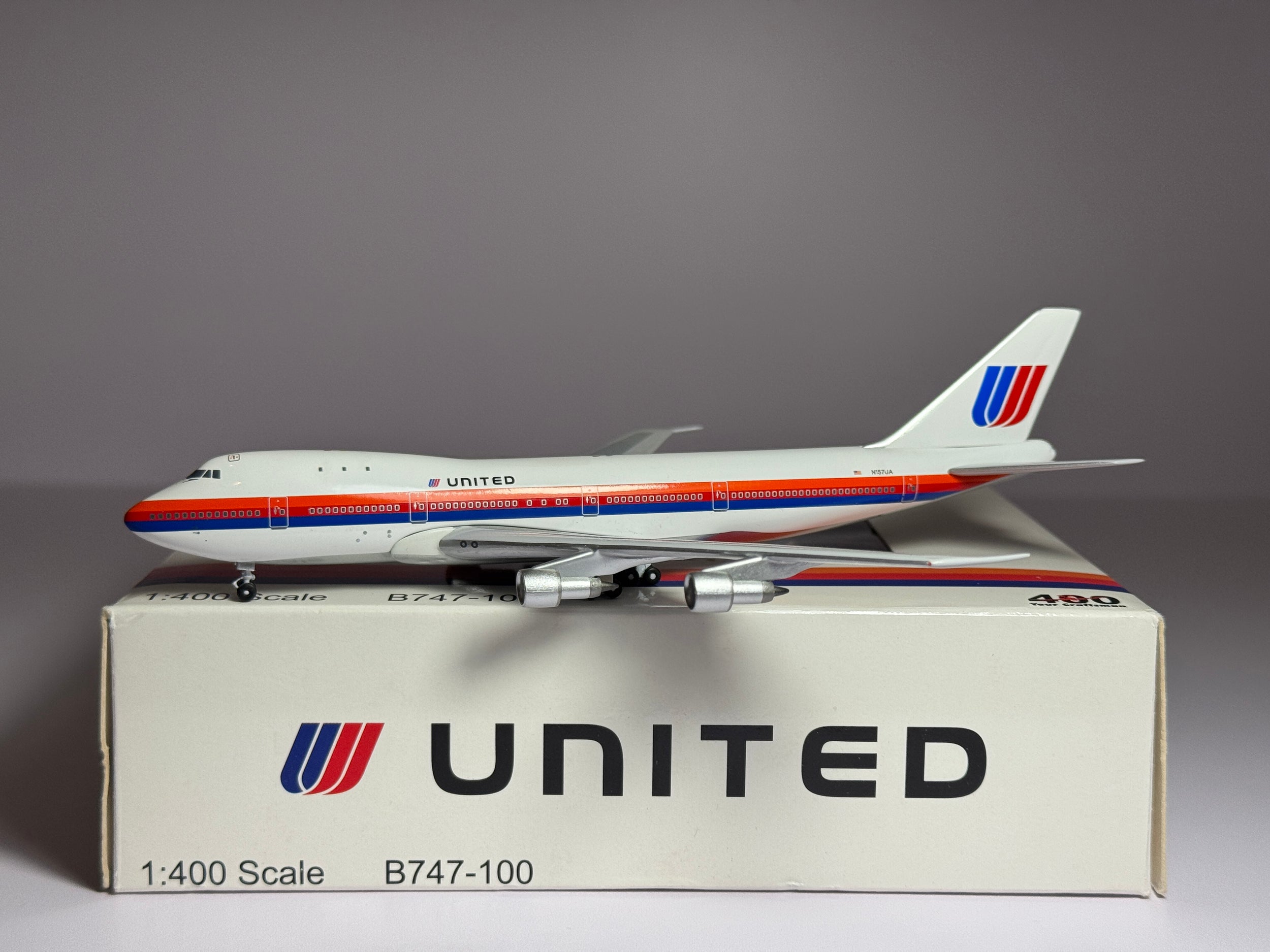 Big Bird 1:400 United Airlines Boeing 747-100 N157UA Saul Bass BB4-2005-XX
