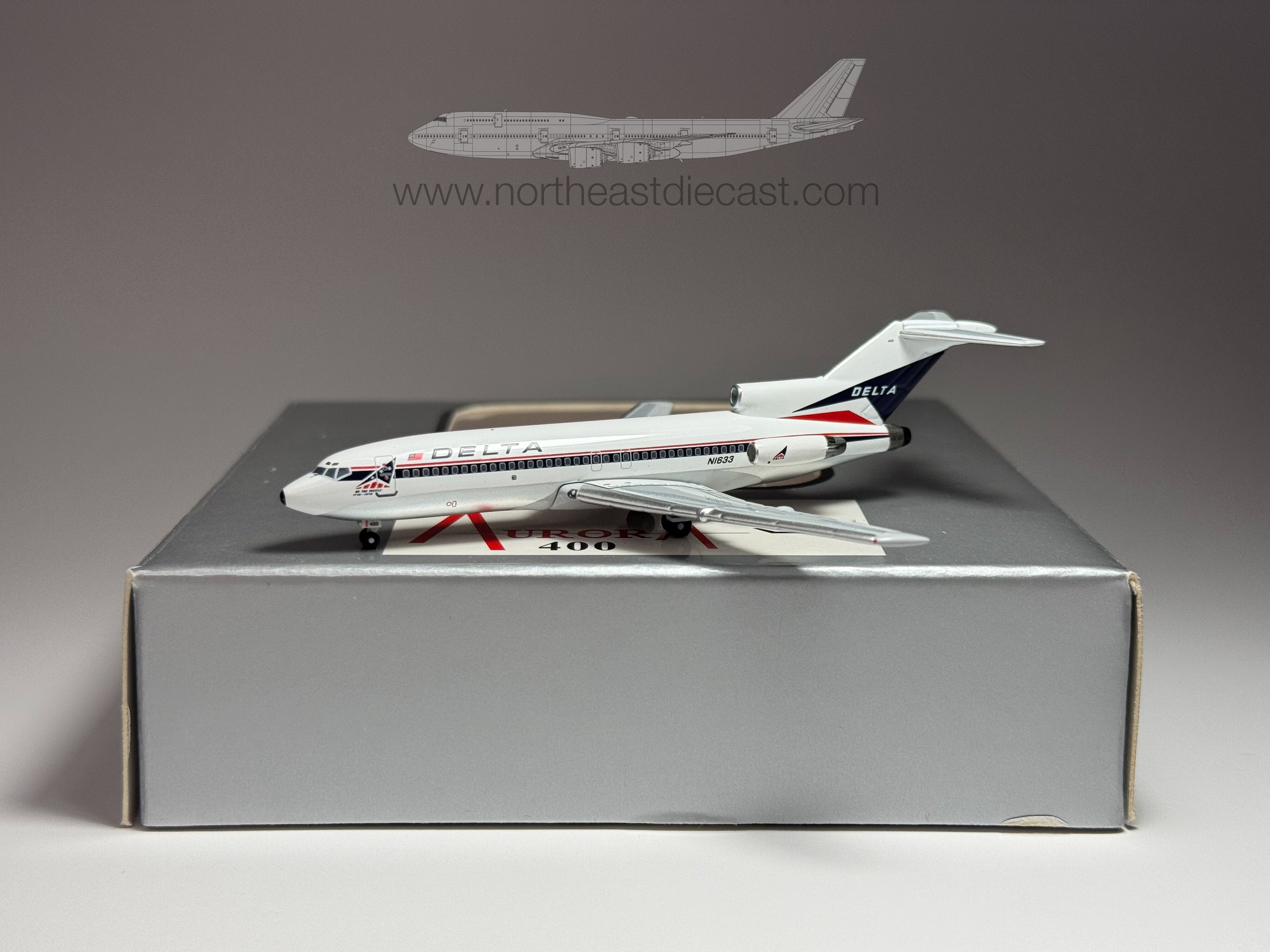 Delta Air Lines Boeing 727-100 1:400 Aeroclassics N1633 (AM002B)