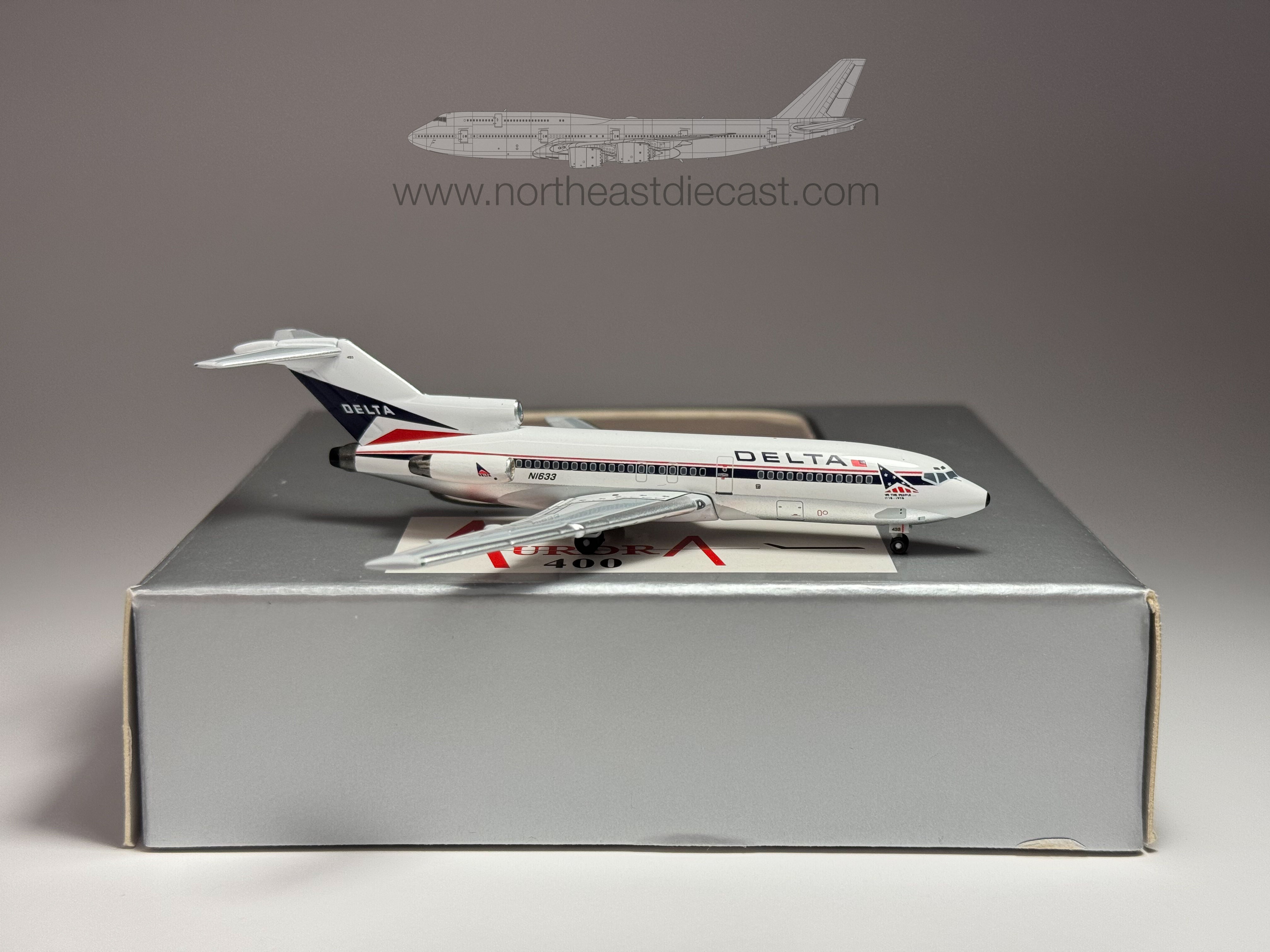 Delta Air Lines Boeing 727-100 1:400 Aeroclassics N1633 (AM002B)
