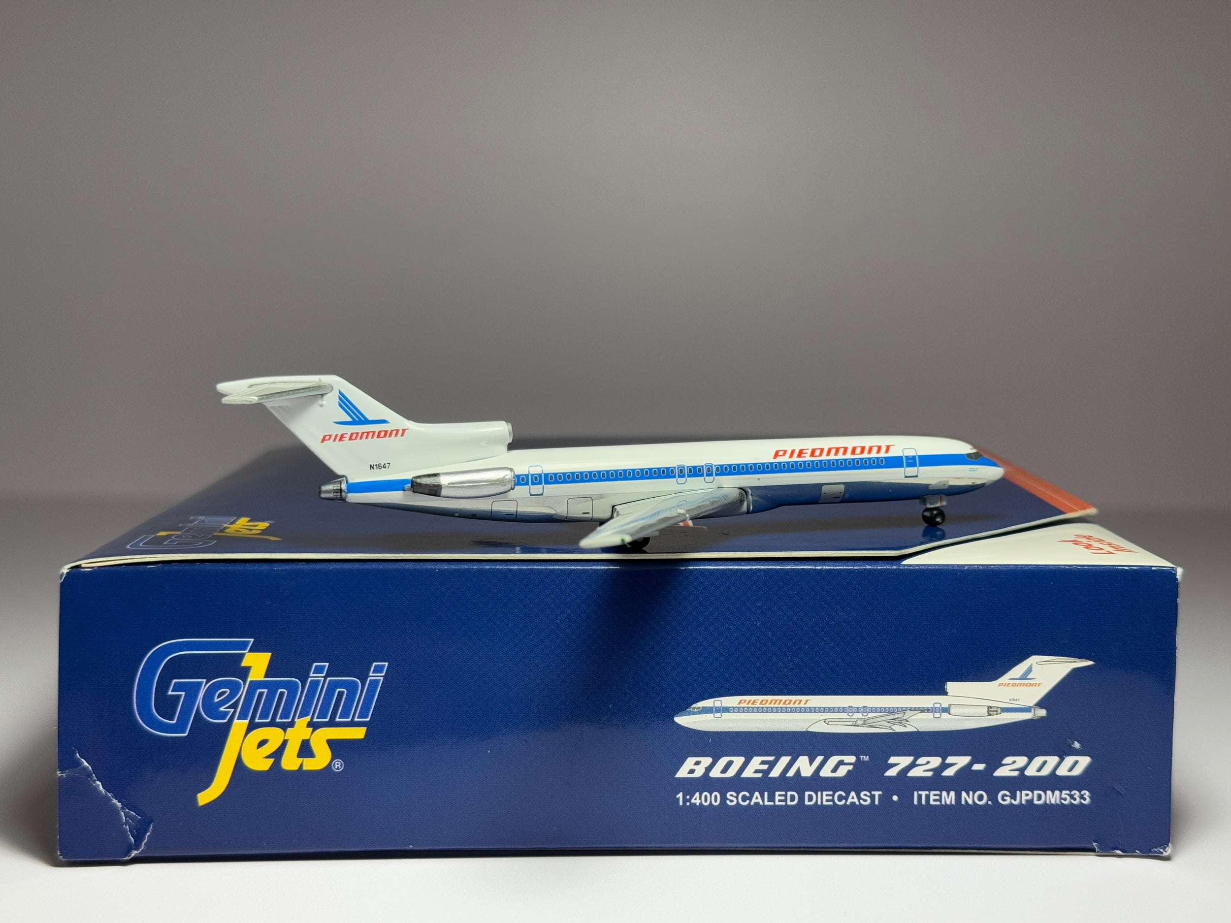 Gemini Jets 1:400 Piedmont Airlines Boeing 727-200 N1647 1960s colors GJPDM533