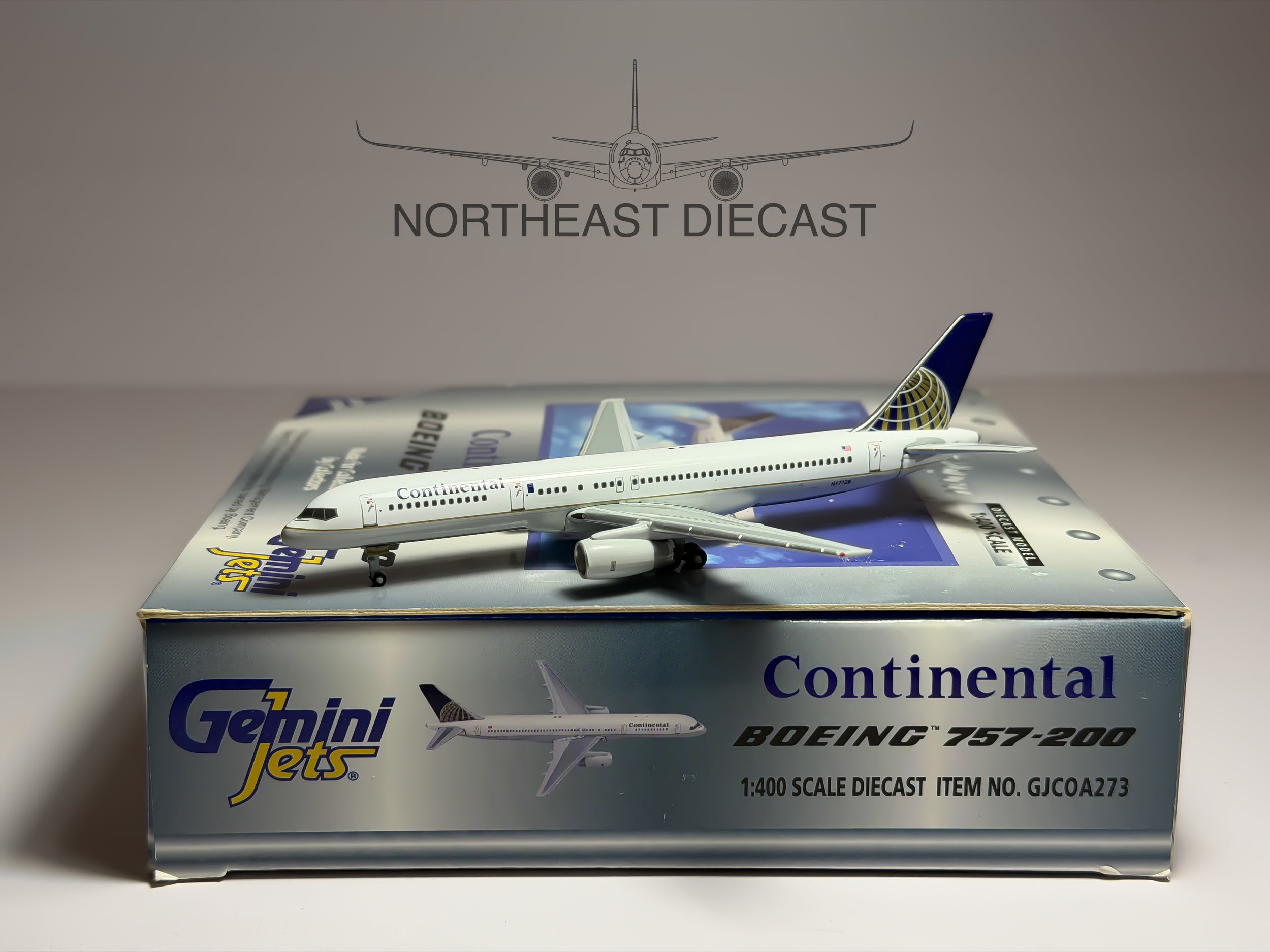 Continental Airlines Boeing 757-200 1:400 Gemini Jets N17128 (GJCOA273)