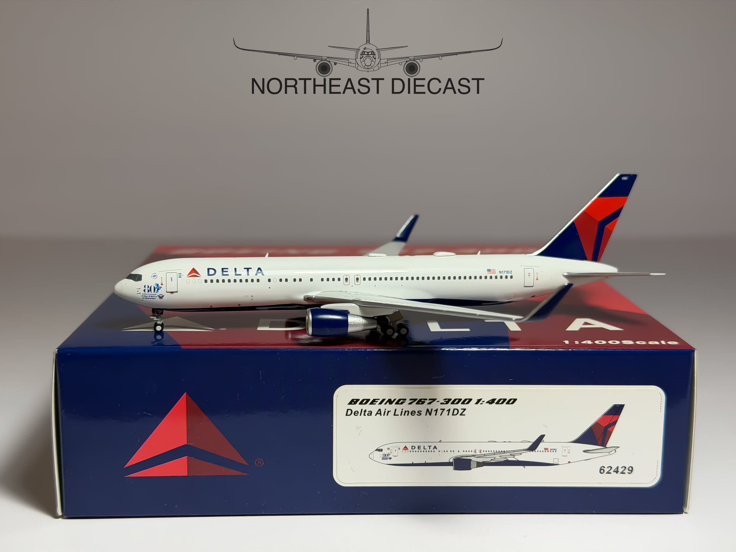 Delta Air Lines Boeing 767-300 1:400 Panda Models N171DZ (62429)