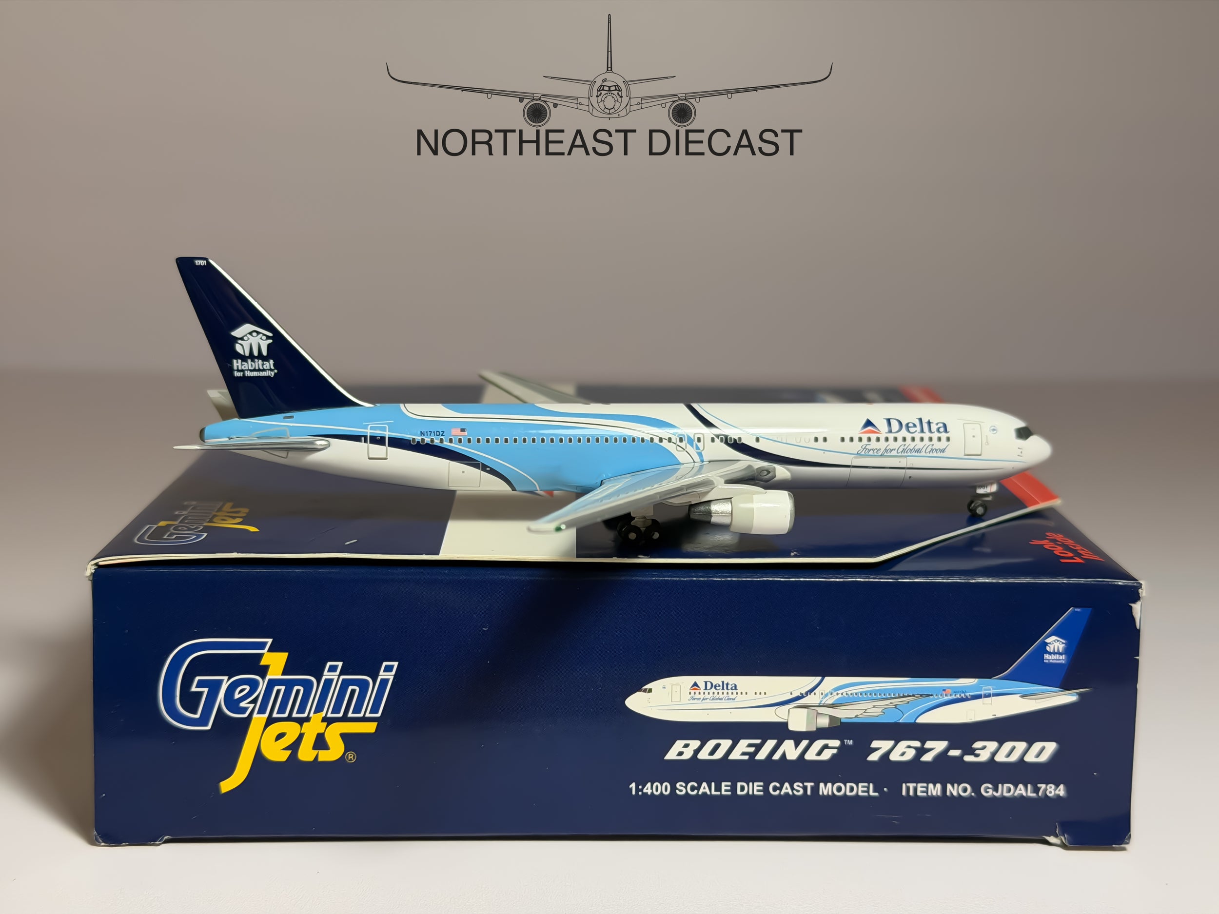 Delta Air Lines Boeing 767-300 1:400 Gemini Jets N171DZ (GJDAL784)