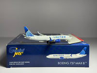 Gemini Jets 1:400 United Airlines Boeing 737 MAX8 N17265 Evo Blue GJUAL2225
