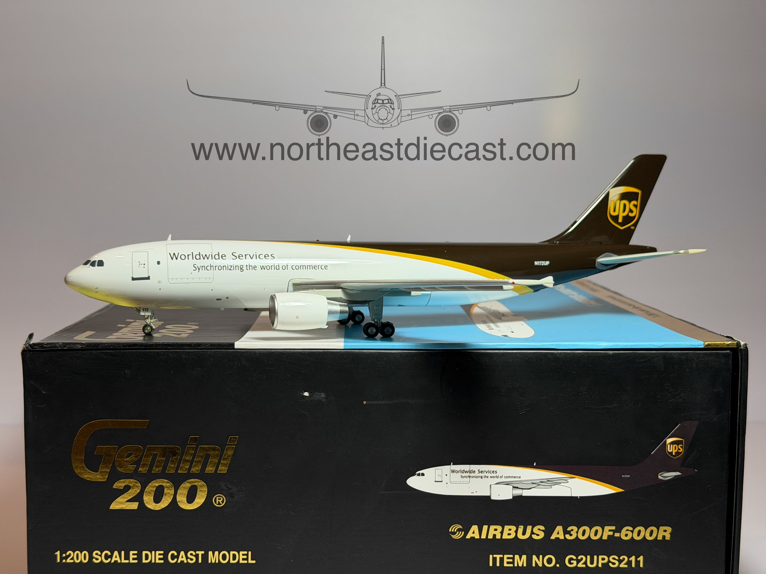 UPS Airbus A300-600F 1:200 Gemini Jets N172UP (G2UPS211)