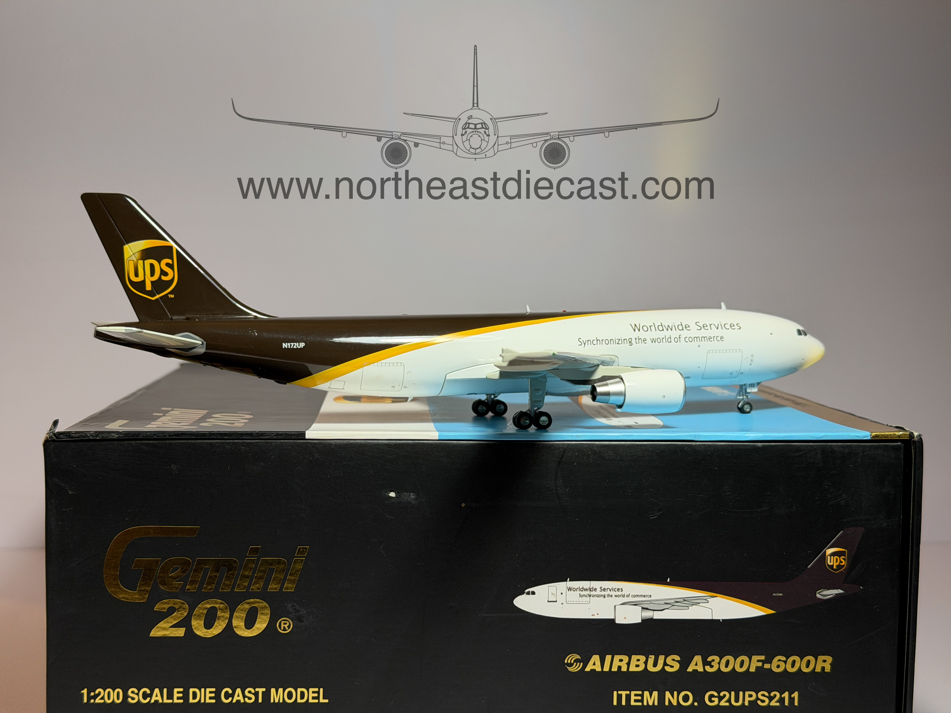 UPS Airbus A300-600F 1:200 Gemini Jets N172UP (G2UPS211)