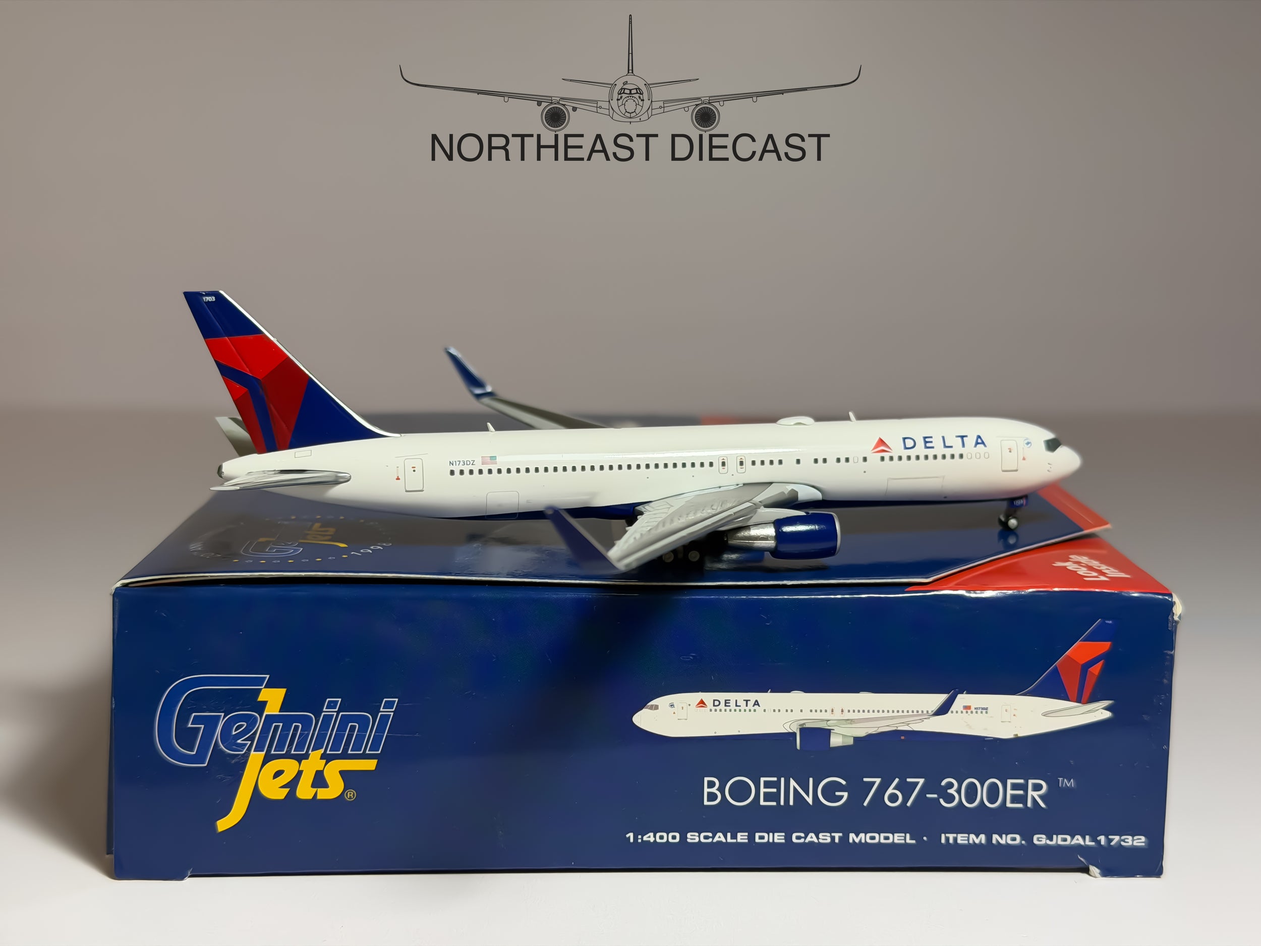 Delta Air Lines Boeing 767-300ER 1:400 Gemini Jets N173DZ (GJDAL1732)