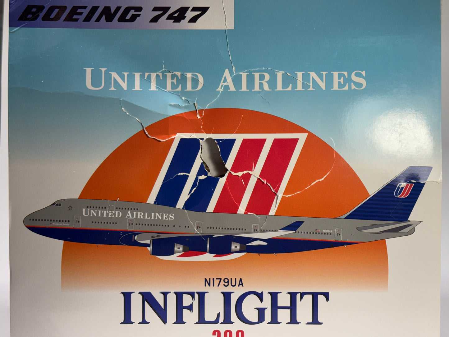 Inflight200 United Airlines Boeing 747-400 N179UA Battleship Grey IF744UA1222