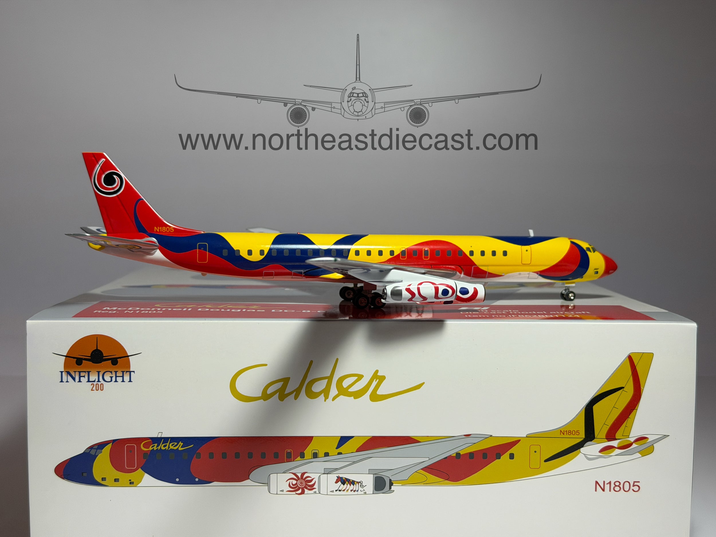 Braniff Douglas DC-8-62 1:200 Inflight200 N1805 (IF862BN1124)