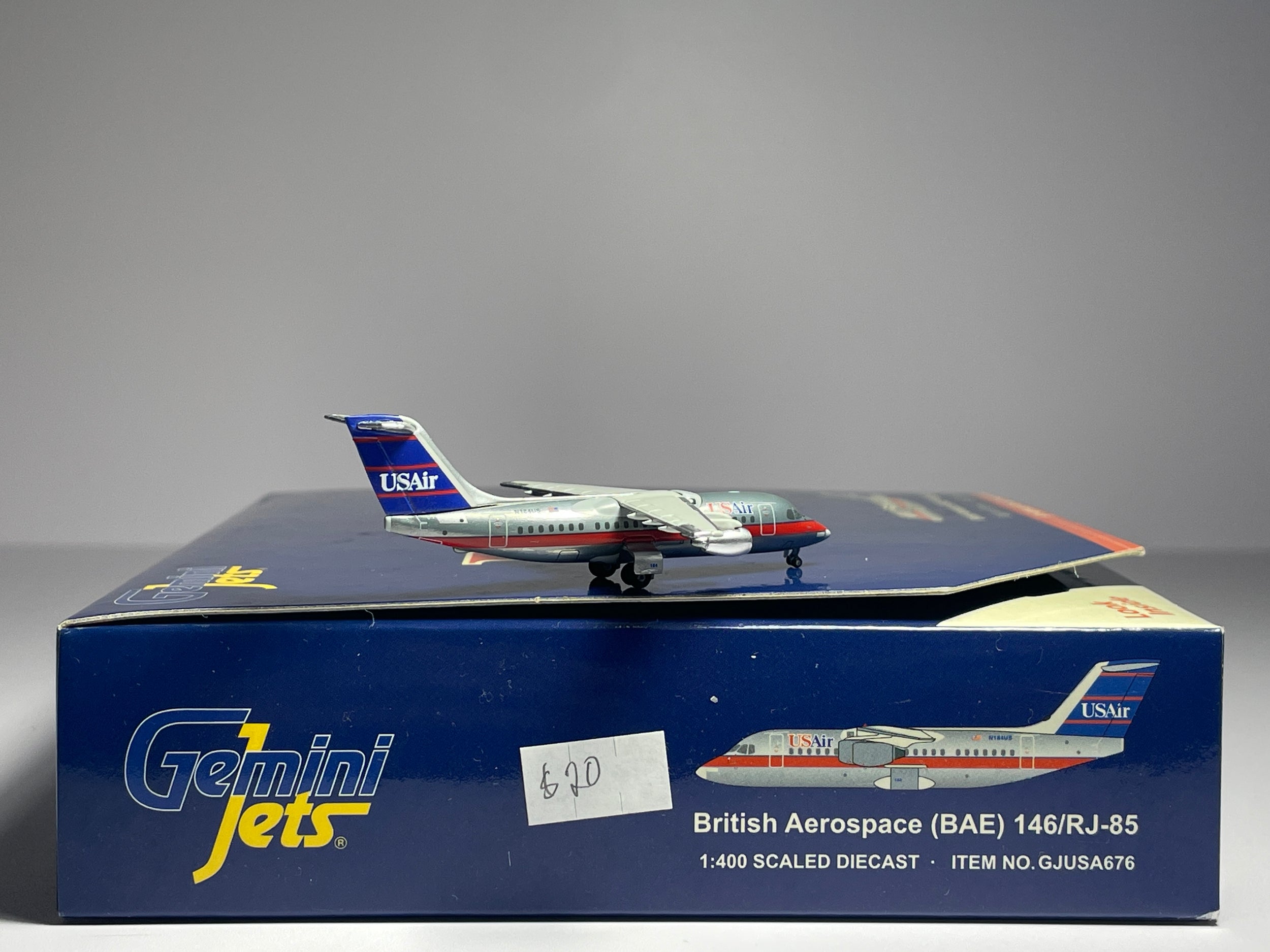 Gemini Jets 1:400 USAir Avro RJ85 N184US polished GJUSA676
