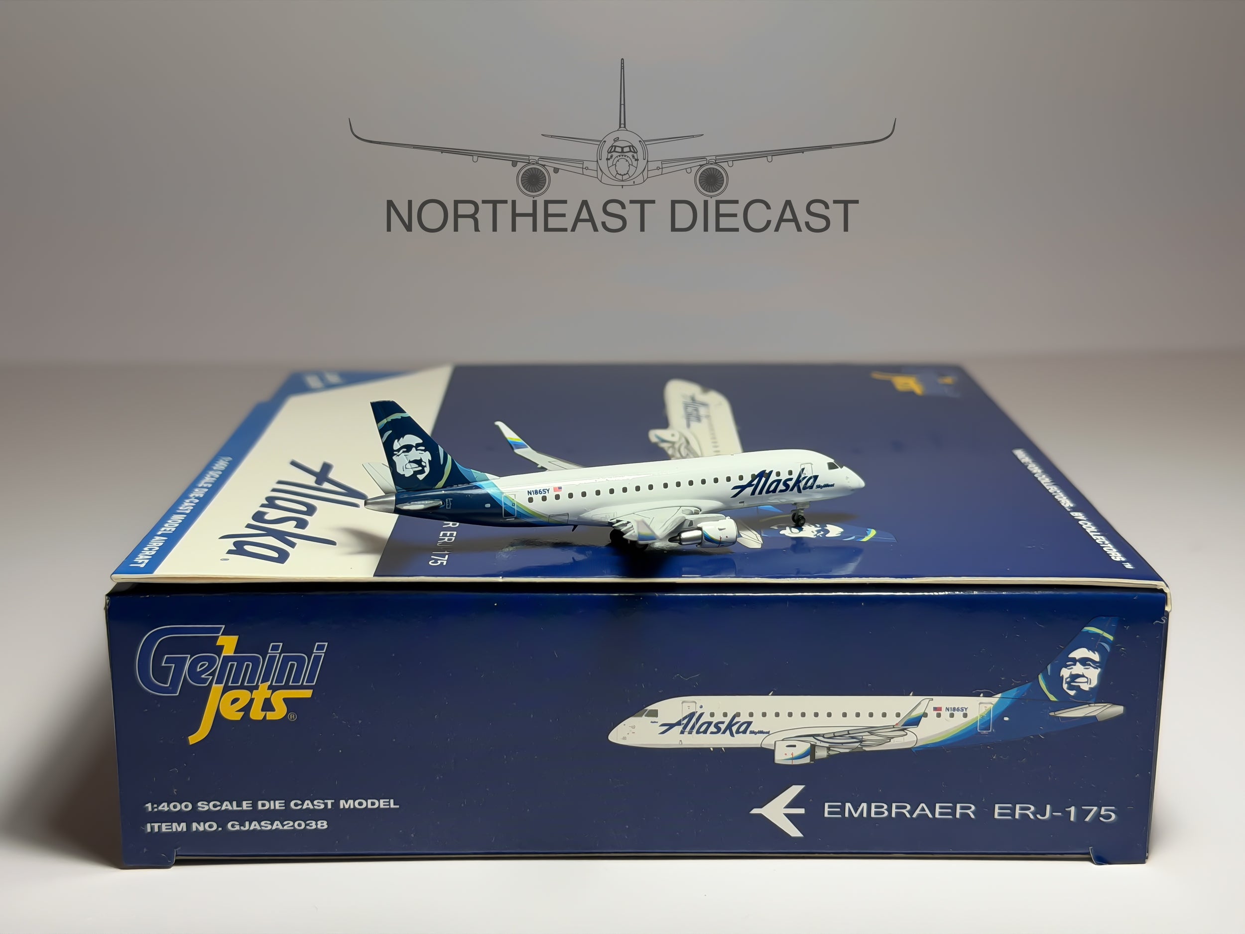Alaska Airlines (SkyWest) Embraer E175 1:400 Gemini Jets N186SY (GJASA2038)