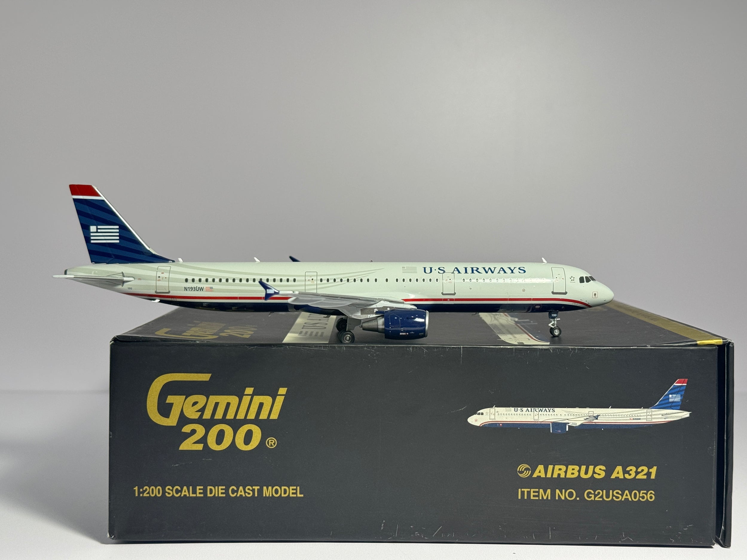 Gemini Jets 1:200 U.S Airways Airbus A321-200 N193UW 2000s colors G2USA056