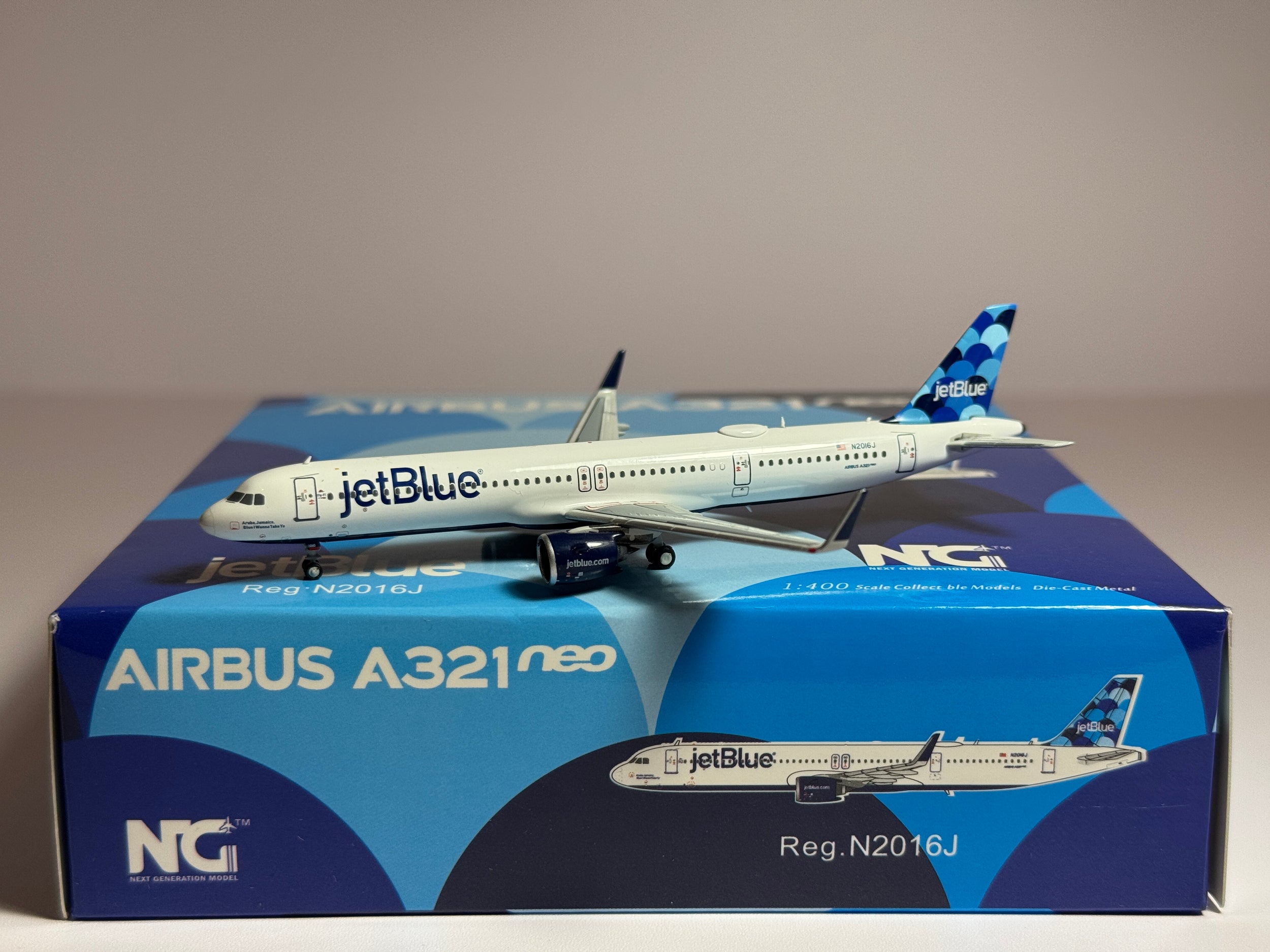 NG Models 1:400 JetBlue Airbus A321neo N2016J "Aruba, Jamaica" NG13019