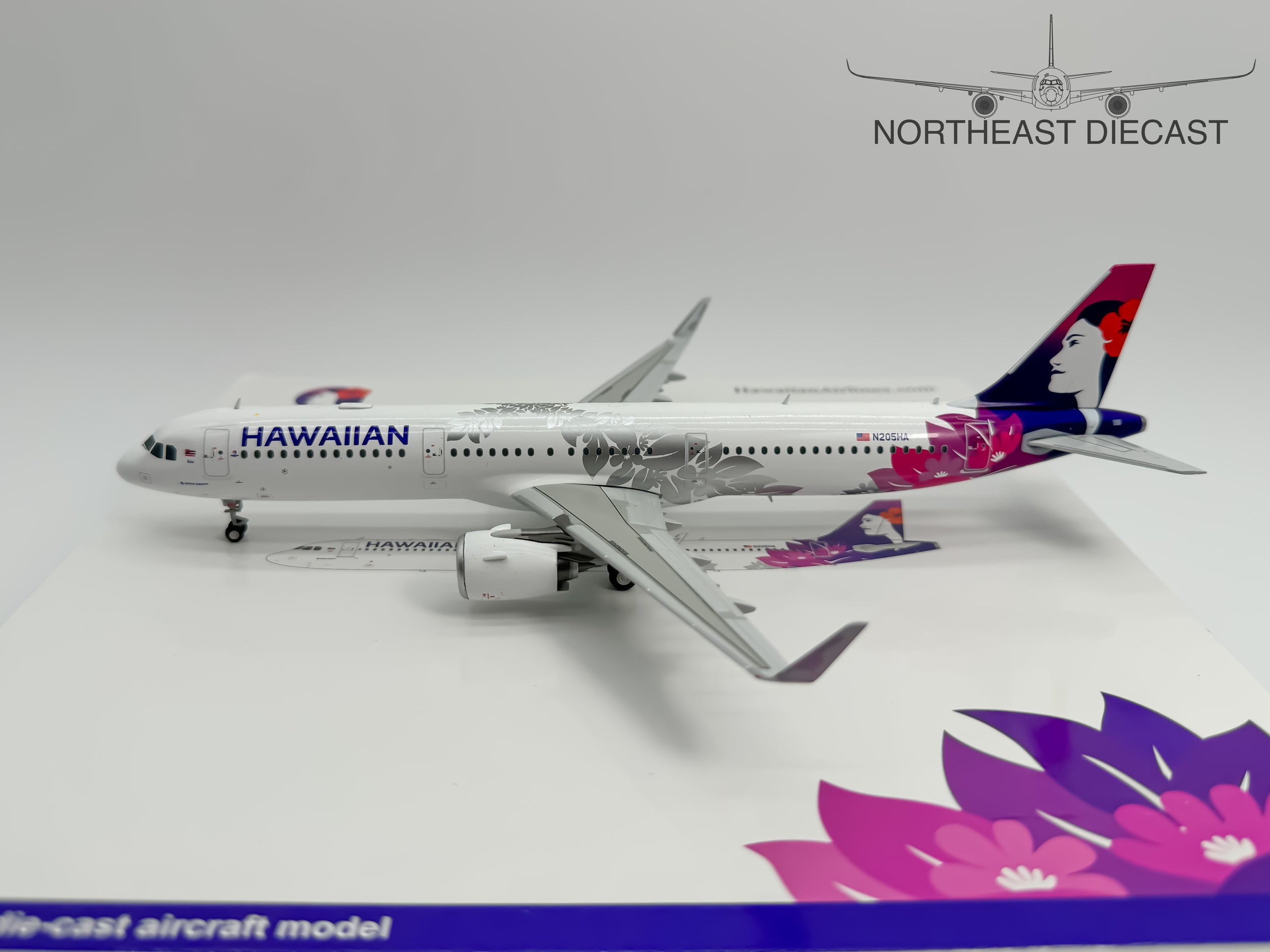 Hawaiian Airlines Airbus A321neo 1:200 Gemini Jets N205HA (G2HAL1043)