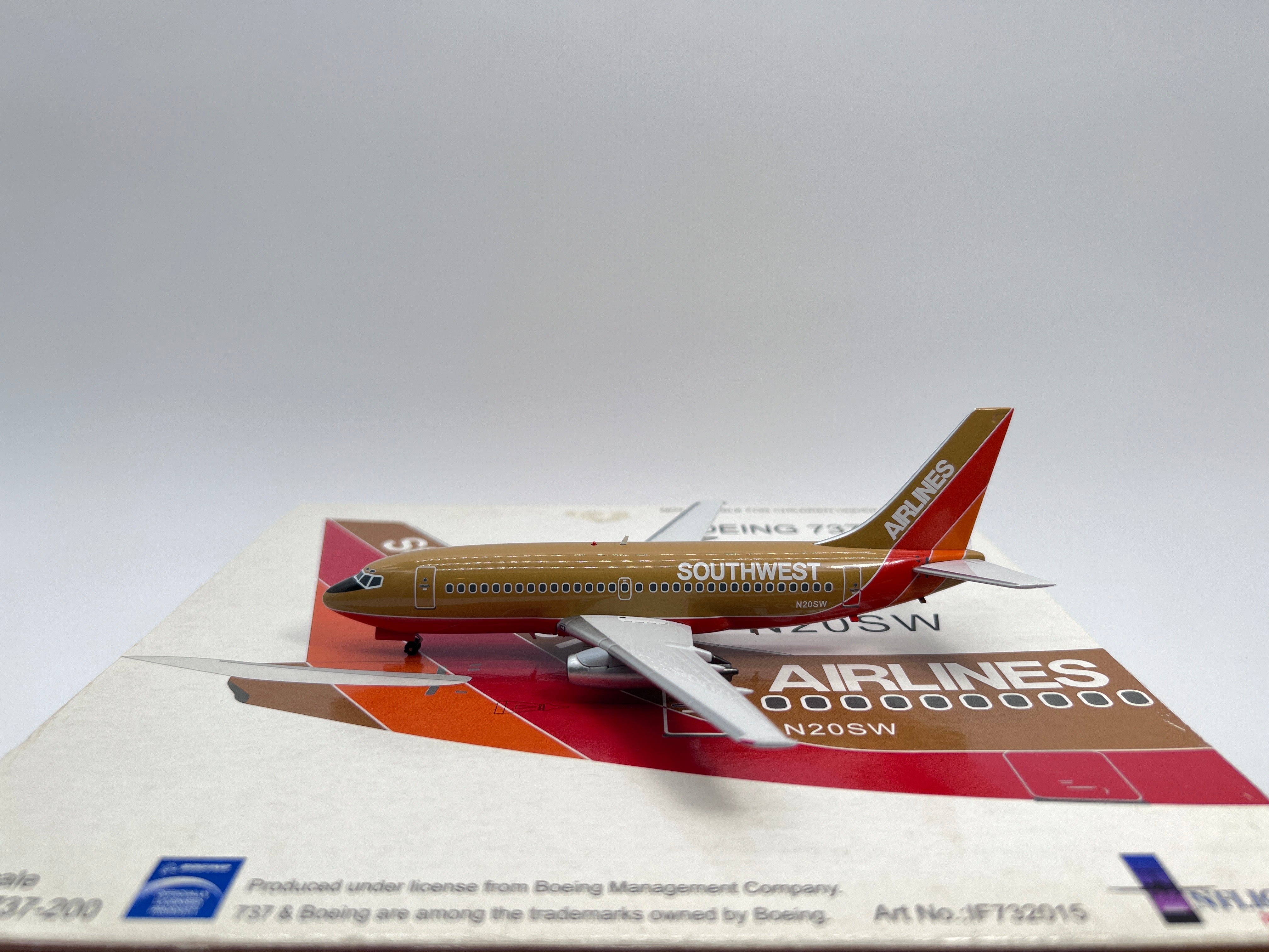 サウスウエスト航空 737-200 N20SW INFLIGHT 1/200 Inflight200 1:200 Southwest Boeing 737-200 N20SW Mustard Rocket